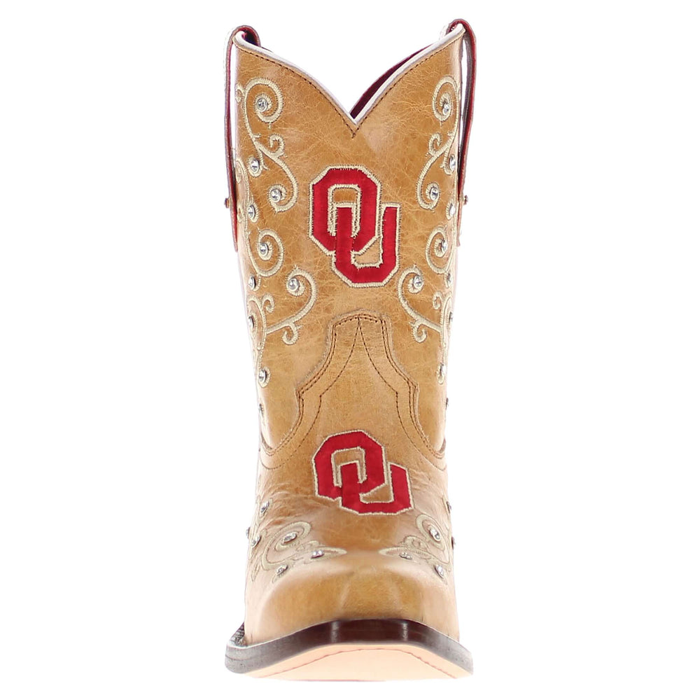 Kid's Chloe University of Oklahoma Scroll Cowgirl Boots by Vaccari
