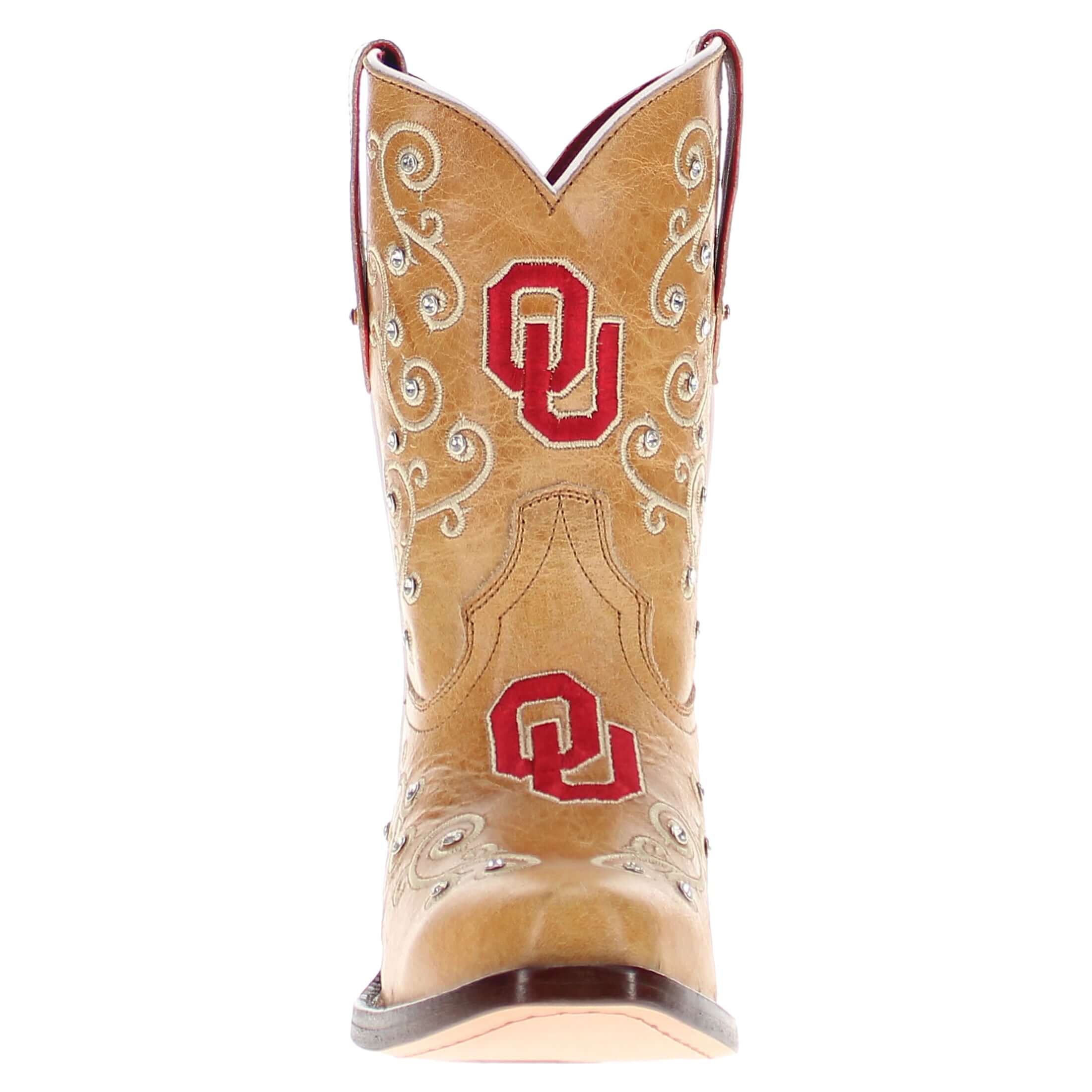 Kid's Chloe University of Oklahoma Scroll Cowgirl Boots by Vaccari