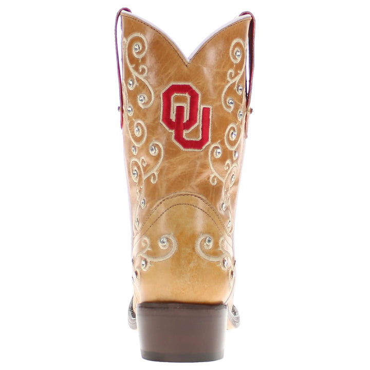 Kid's Chloe University of Oklahoma Scroll Cowgirl Boots by Vaccari
