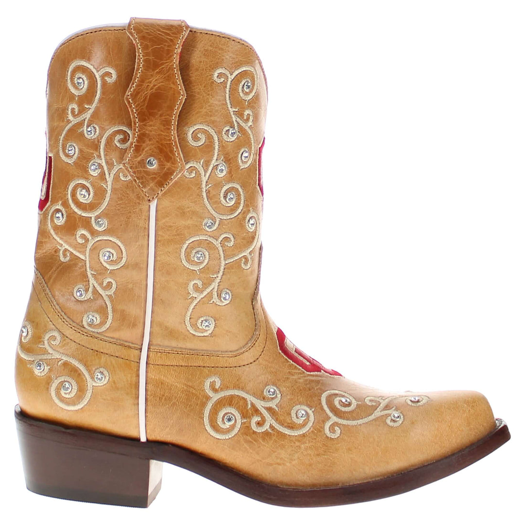 Kid's Chloe University of Oklahoma Scroll Cowgirl Boots by Vaccari