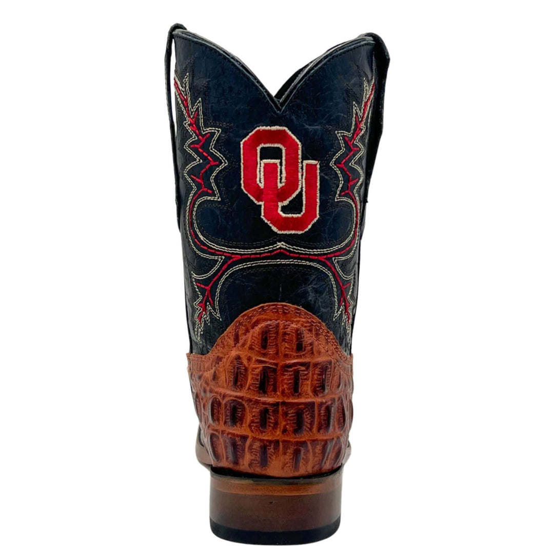 kids university of oklahoma sooners cowboy boots cognac hornedback print Hudson