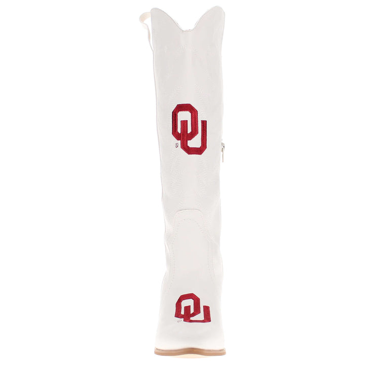 University of Oklahoma Blair Tall White Boot By V By Vaccari
