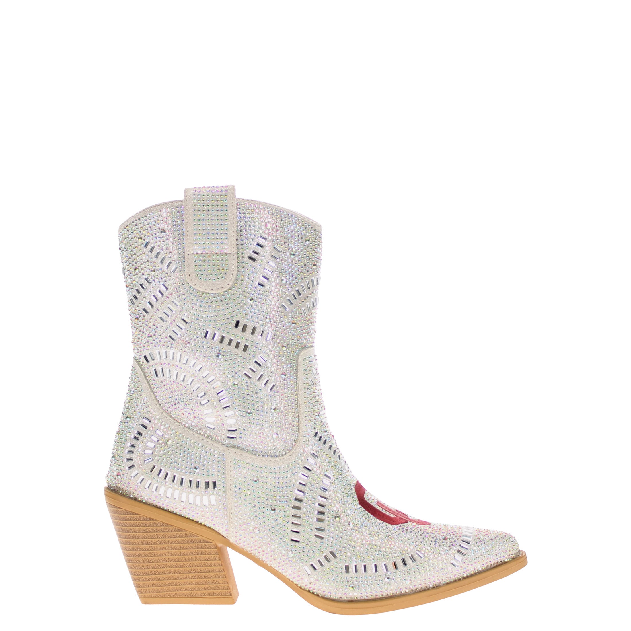 Women's University of Oklahoma Natural Bling Cowgirl Booties Jade by V by Vaccari