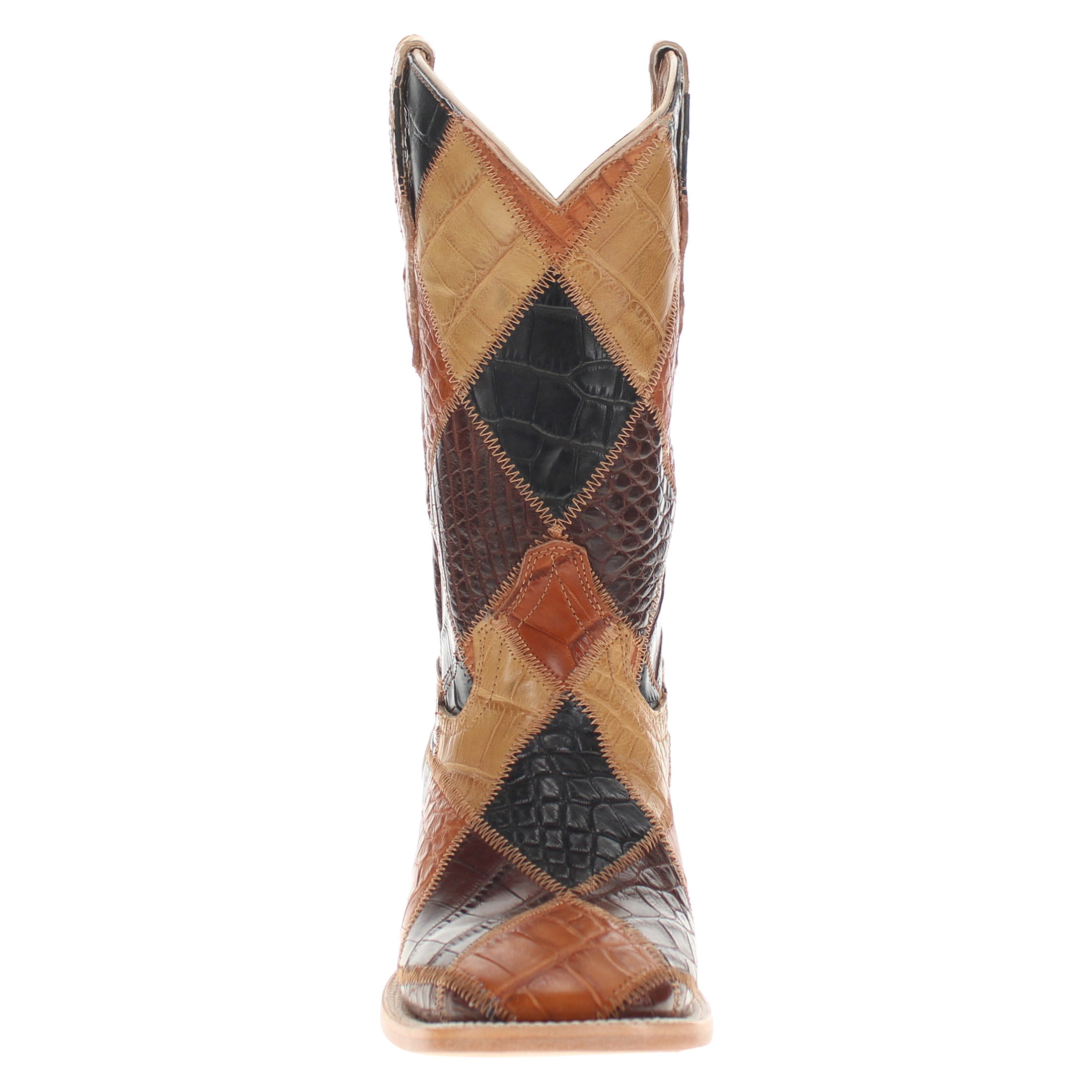 Men's Multi Patch Alligator belly Cowboy Boots Patton by Vaccari Core