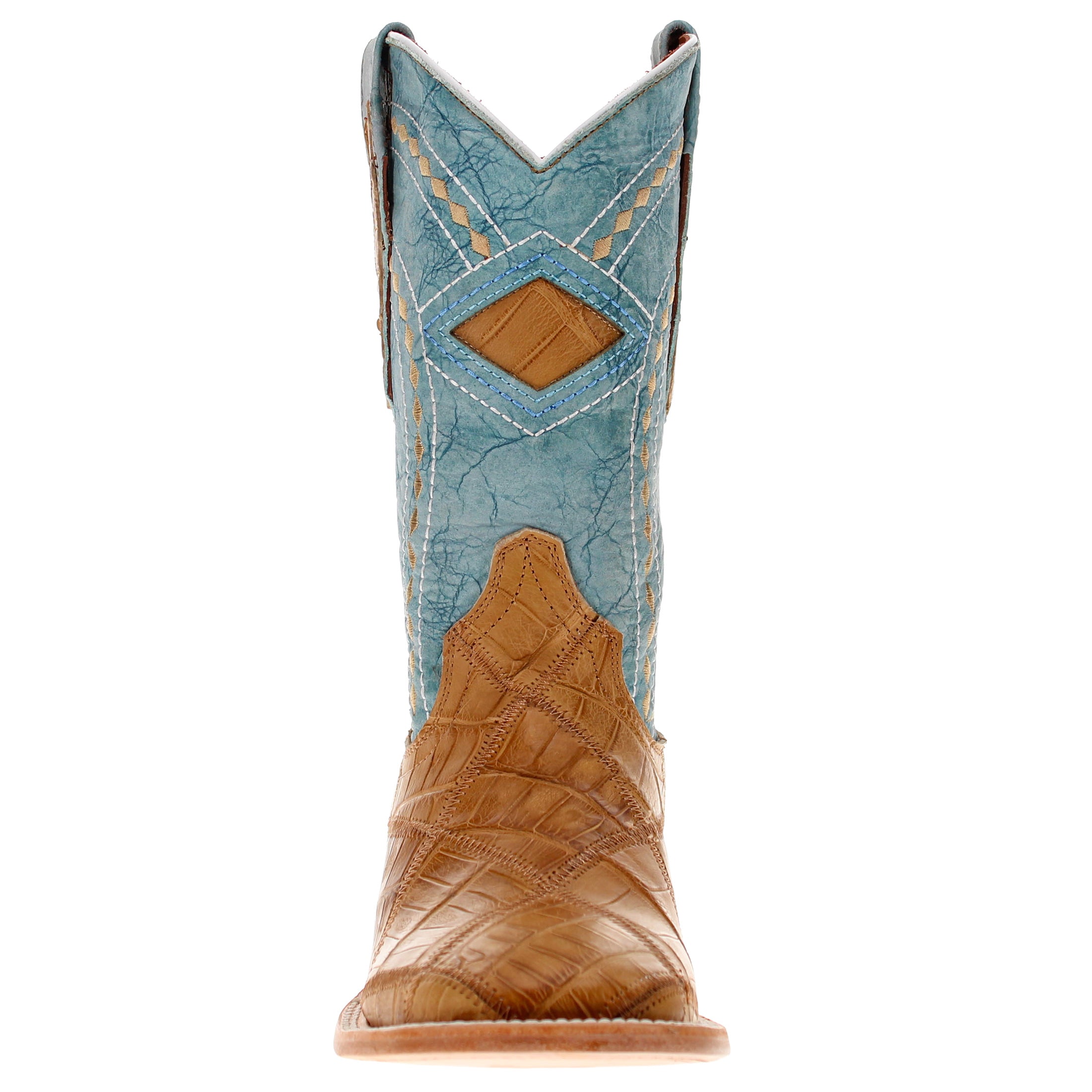 Men's Tan Patch Alligator Cowboy Boots | Vaccari