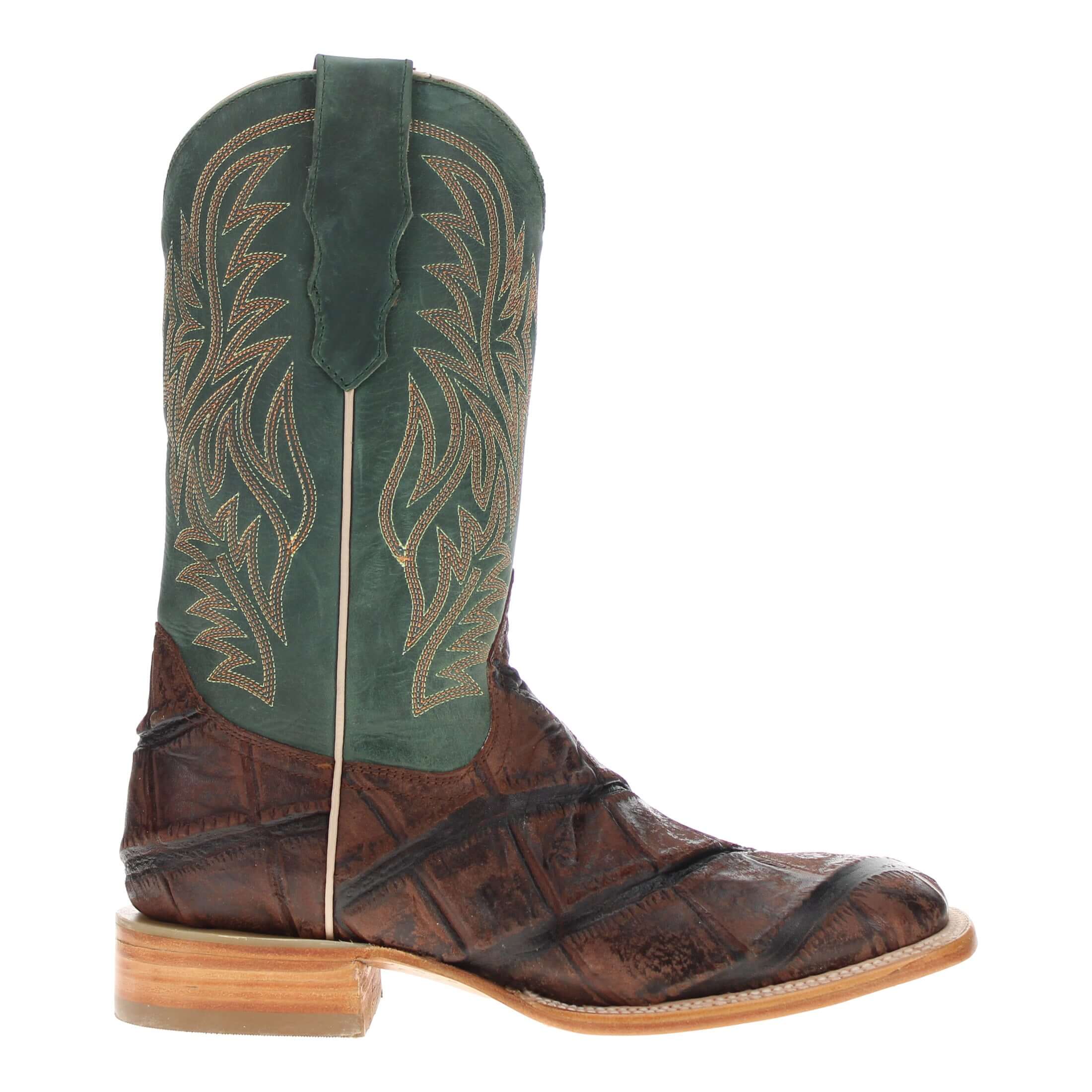Men's Mocha Allgator Print Cowboy Boots Logan by Vaccari Core