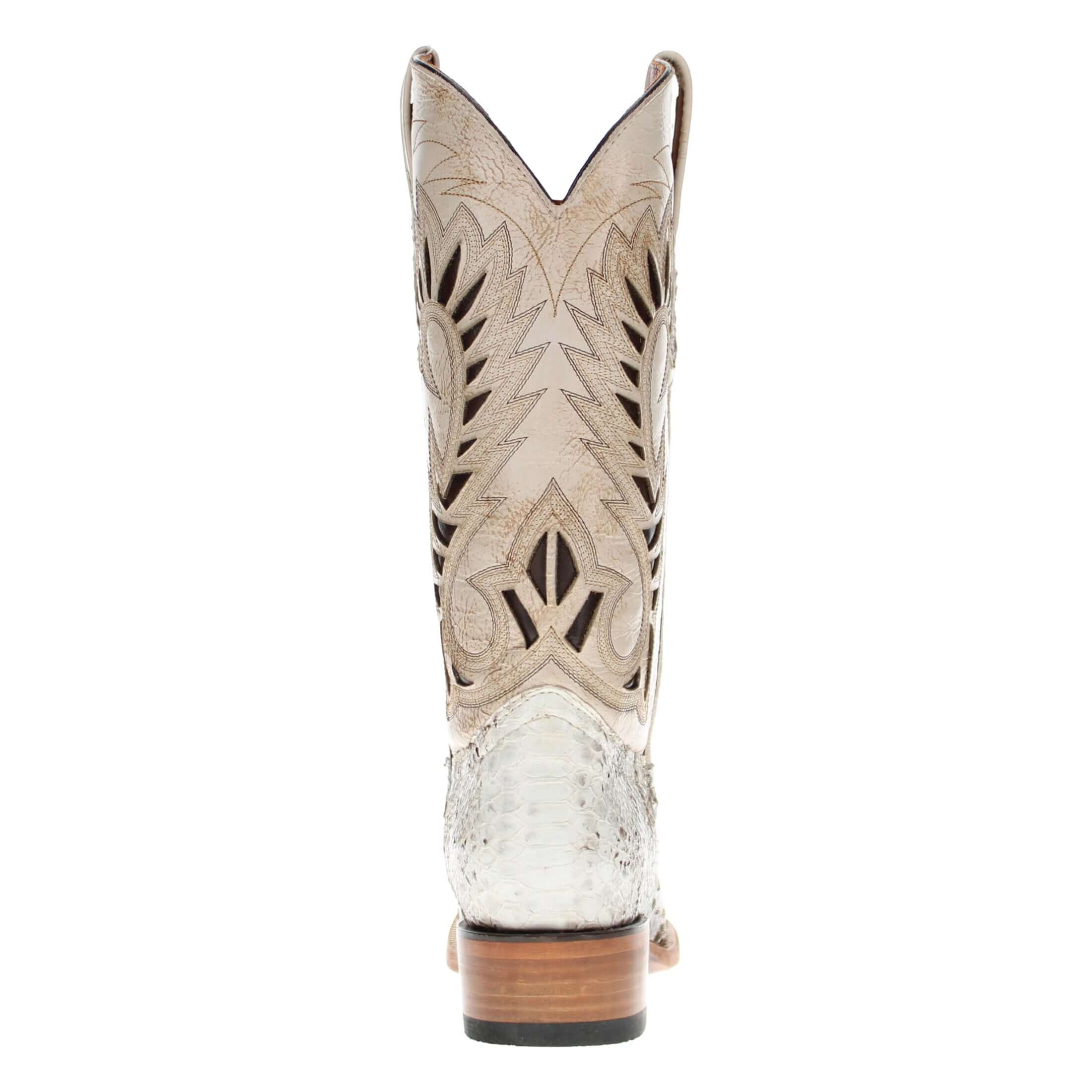 Men's Natural Python Cowboy Boots | Vaccari Boots