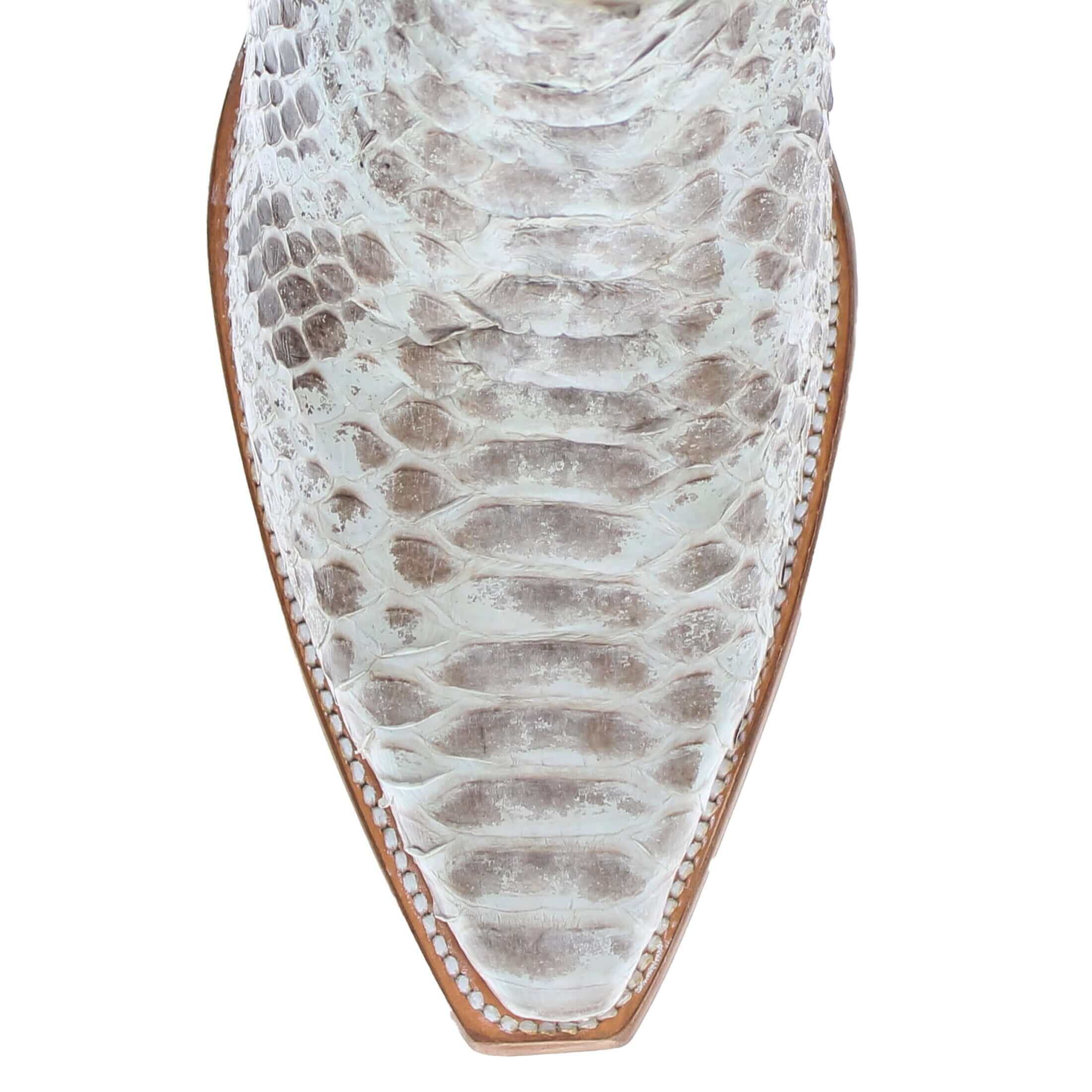 Men's Natural Python Cowboy Boots | Vaccari Boots