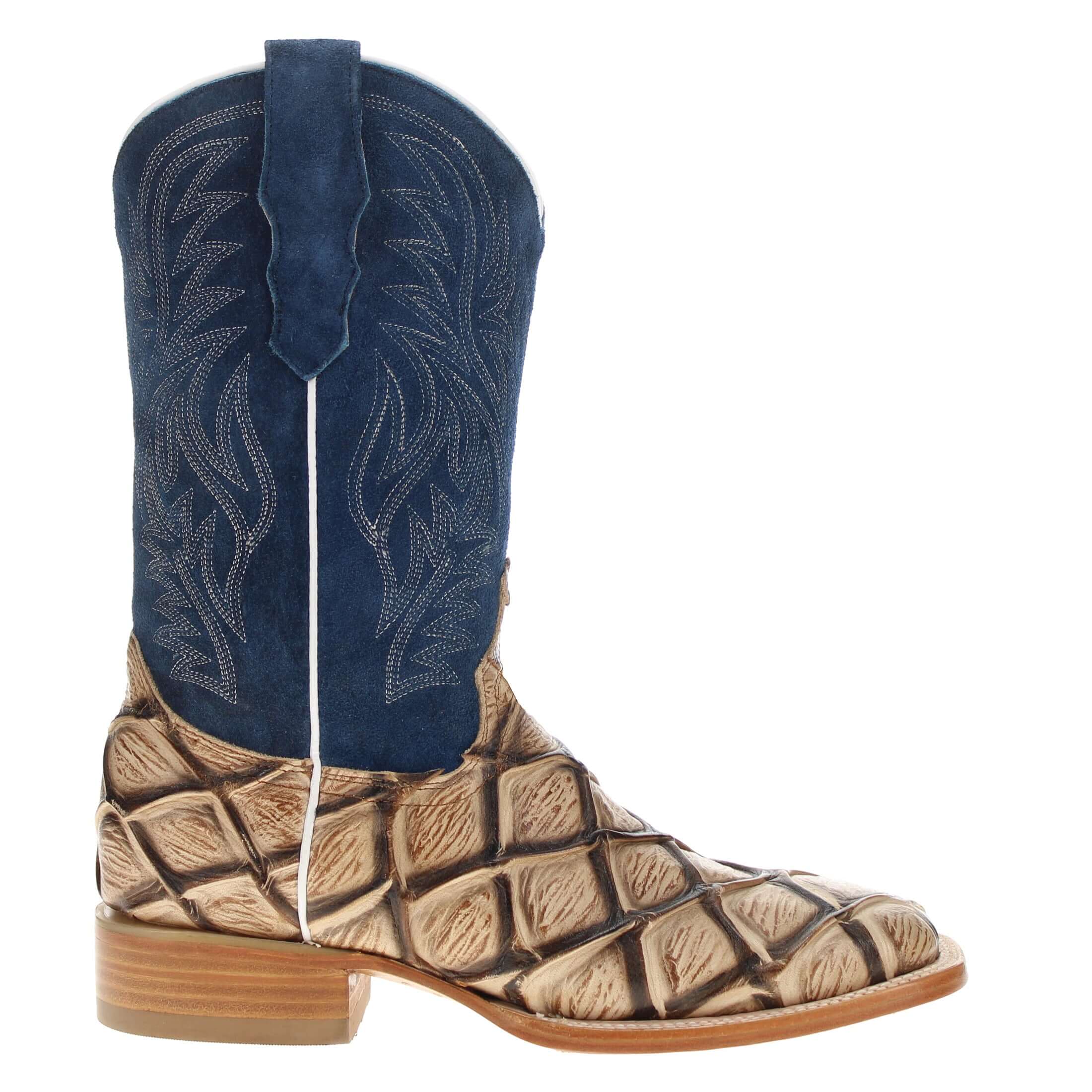 Men's Orix Fish Print Cowboy Boots Malik by Vaccari Core