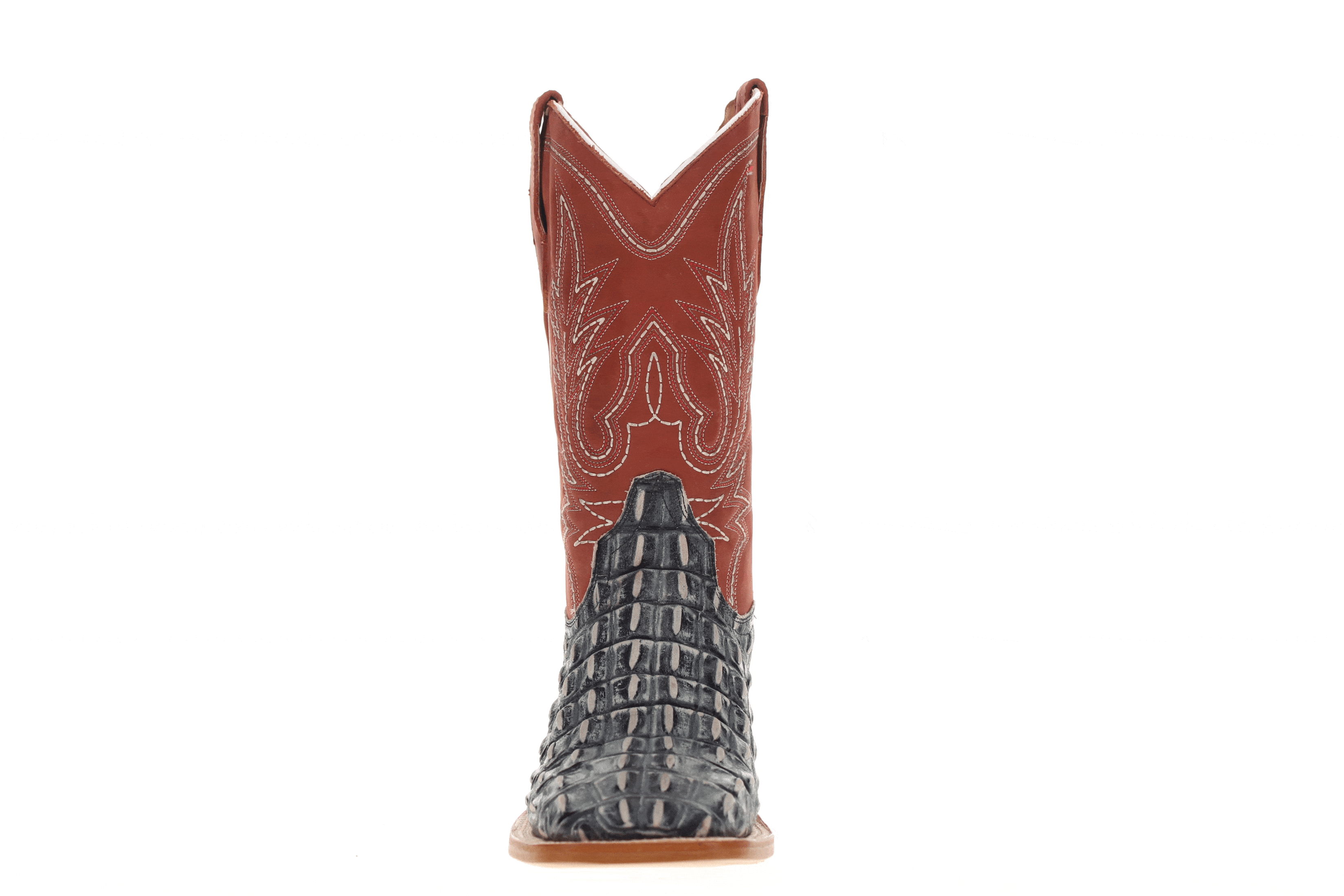 Men's Black Alligator Hornback Print Cowboy Boots Wade by Vaccari Core