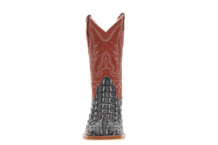Men's Black Alligator Hornback Print Cowboy Boots Wade by Vaccari Core