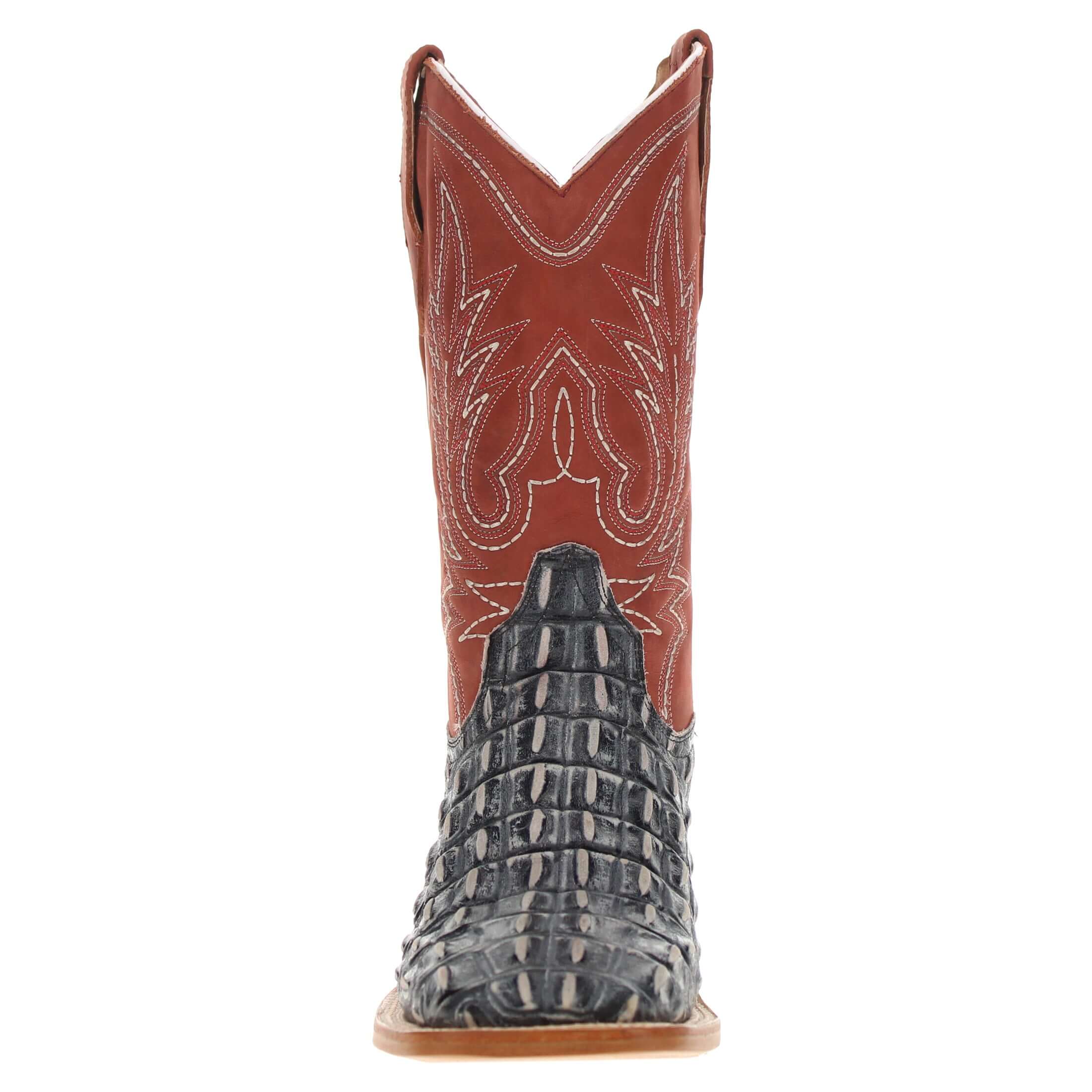 Men's Black Hornback Print Cowboy Boots | Vaccari Boots