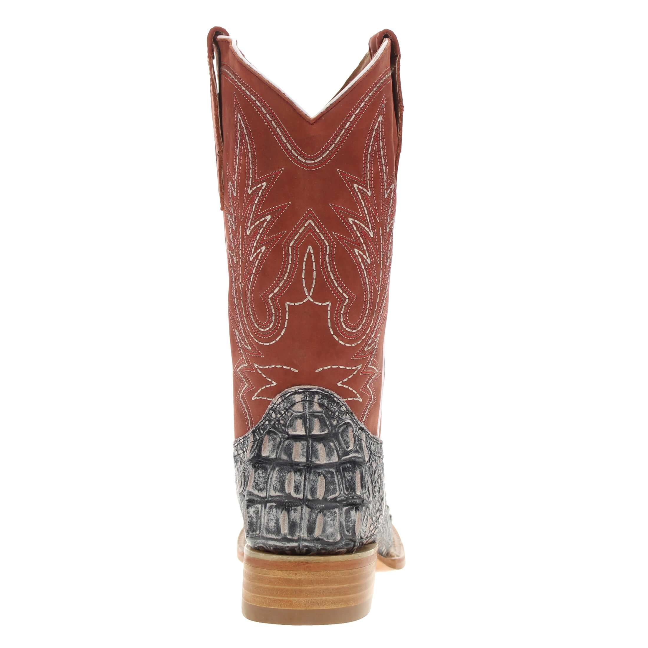 Men's Black Hornback Print Cowboy Boots | Vaccari Boots