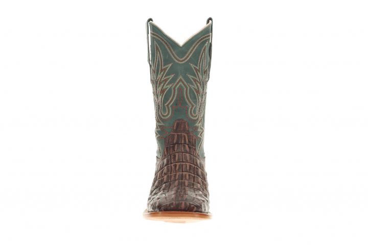 Men's Mocha Alligator Hornback Print Cowboy Boots Wade by Vaccari Core