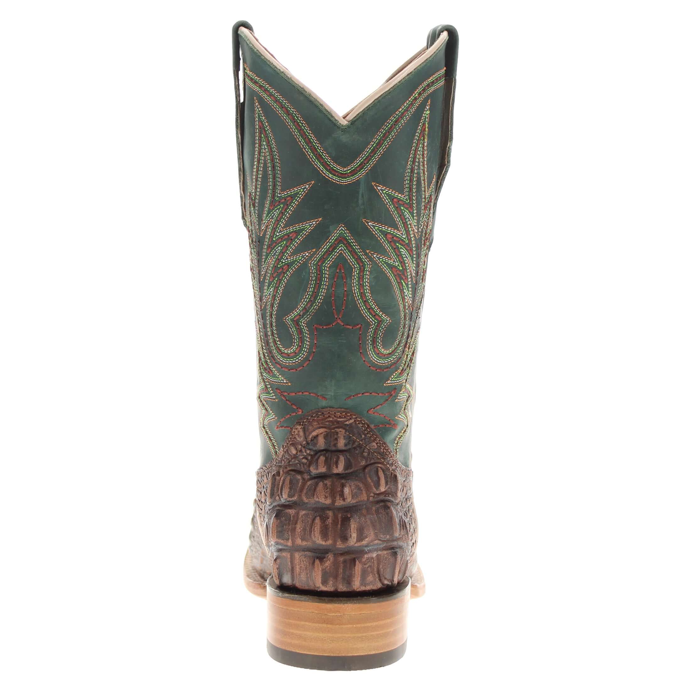 Men's Mocha Alligator Hornback Print Cowboy Boots Wade by Vaccari Core