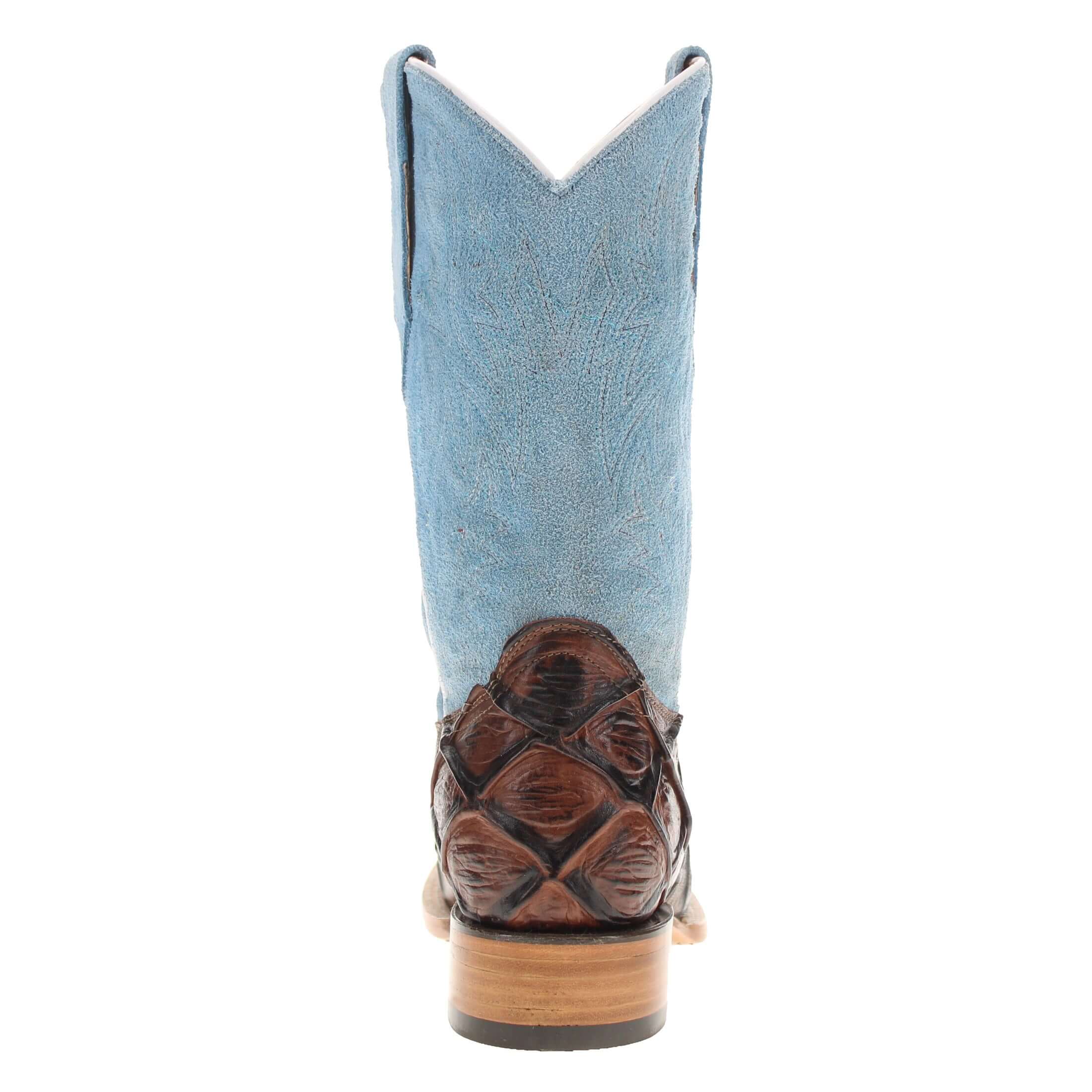 Men's Mocha Fish Print Cowboy Boots Malik by Vaccari Core