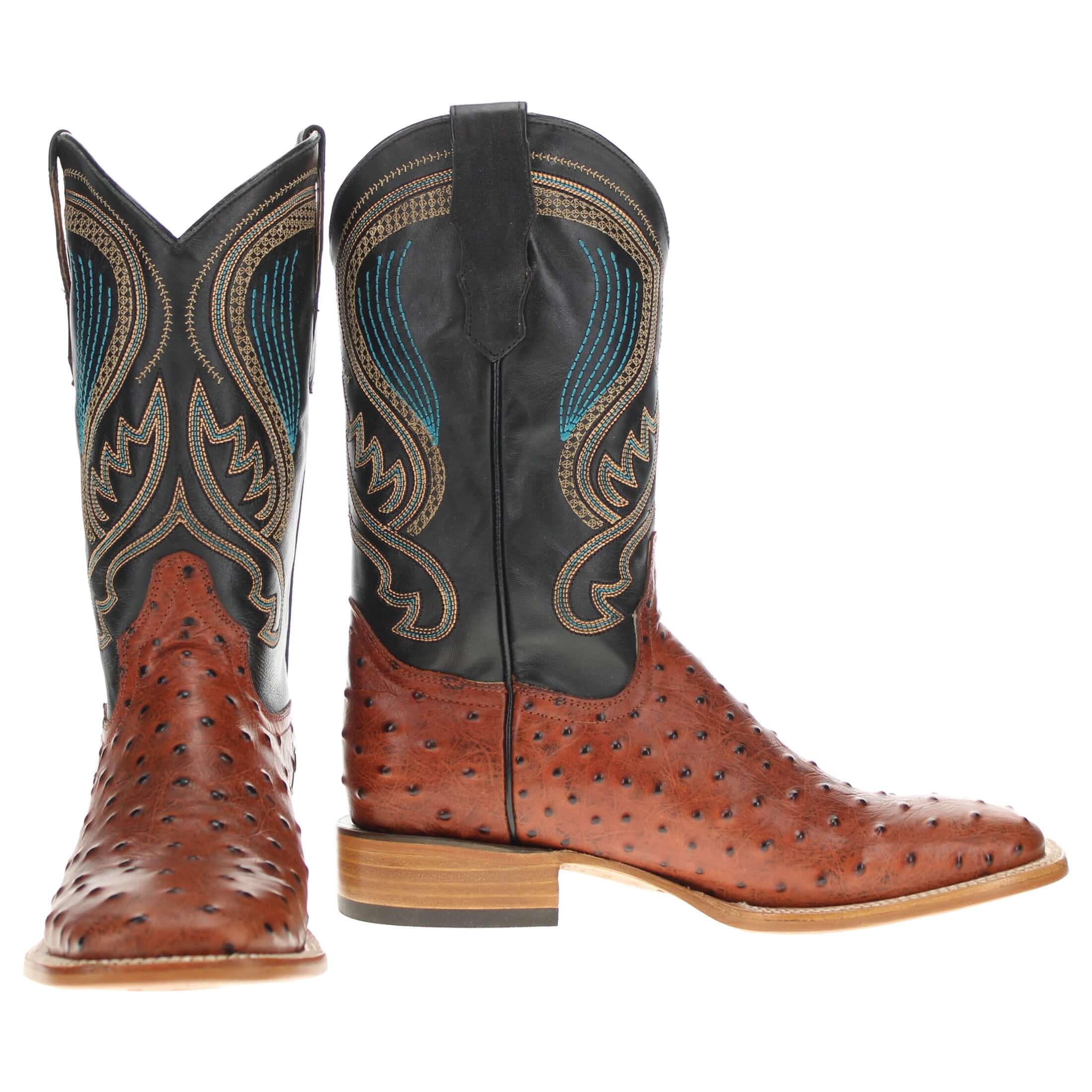 Men's Sherdon Ostrich Print Cowboy Boots | Vaccari Boots