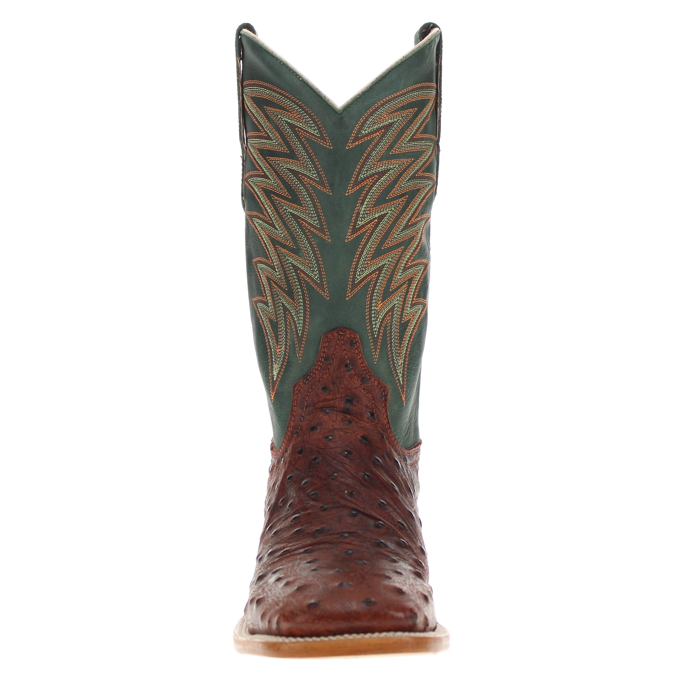 Men's Pecan Ostrich PrintCowboy Boots Carson by Vaccari Core