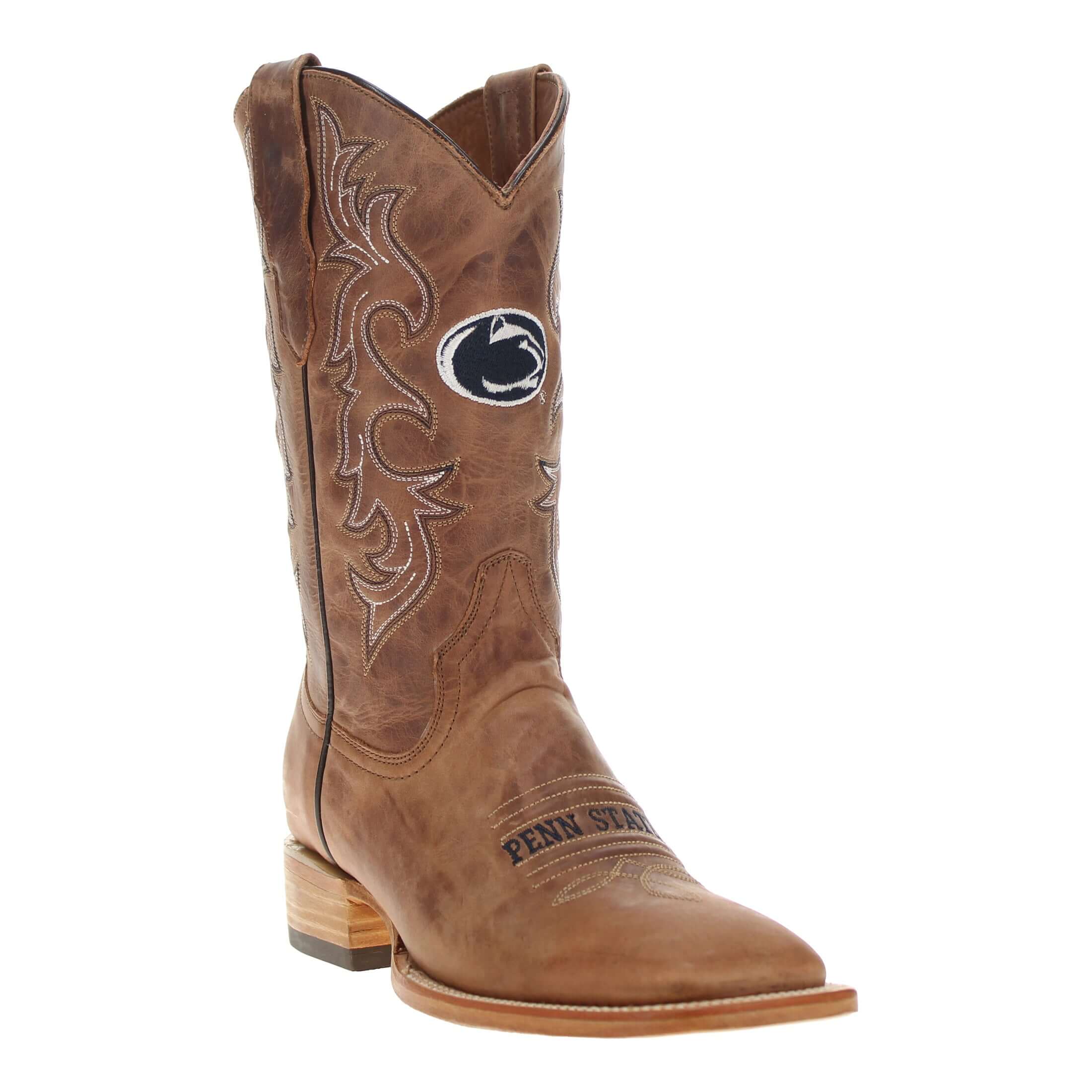 Men's Penn State Brown Cowboy Boots Luke by Vaccari University