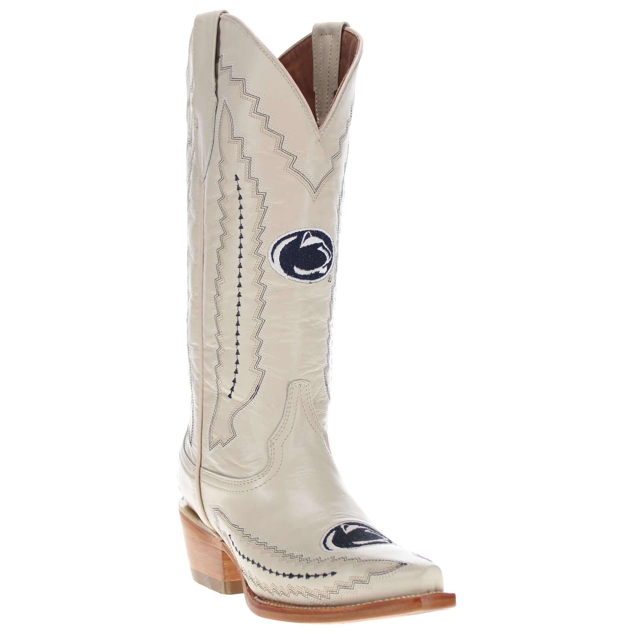 Women's Penn State Bone Cowgirl Boots Naomi by Vaccari University
