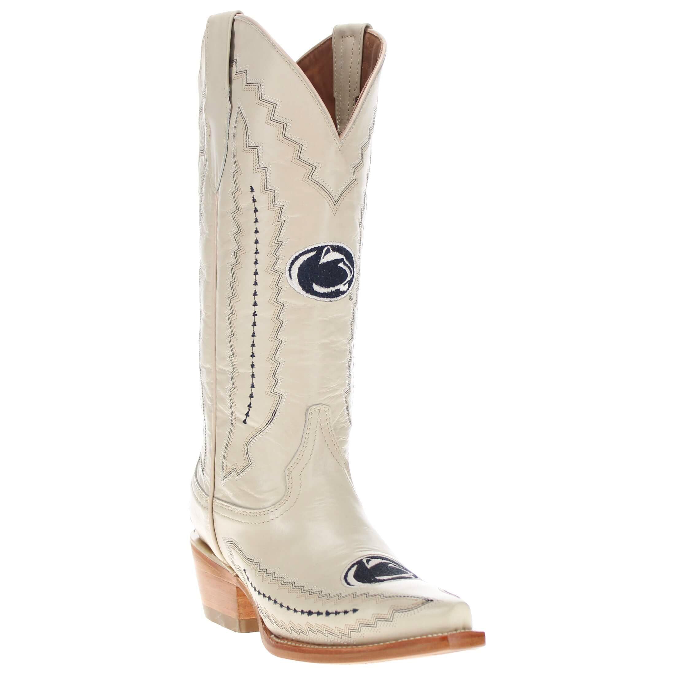Women's Penn State Bone Cowgirl Boots Naomi by Vaccari