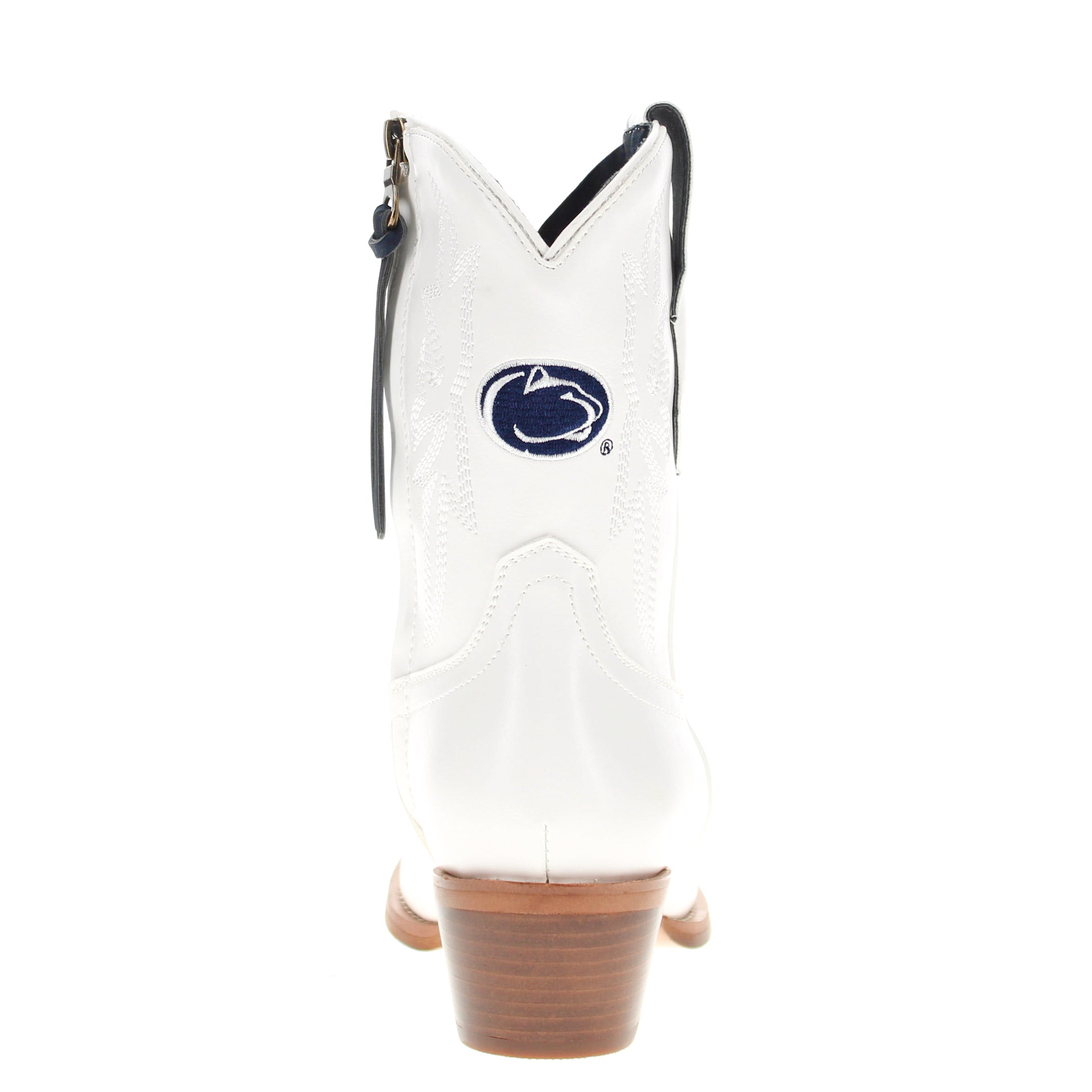 Women's Penn State University White Cowgirl Boots with Color Tassel Lynn by V by Vaccari