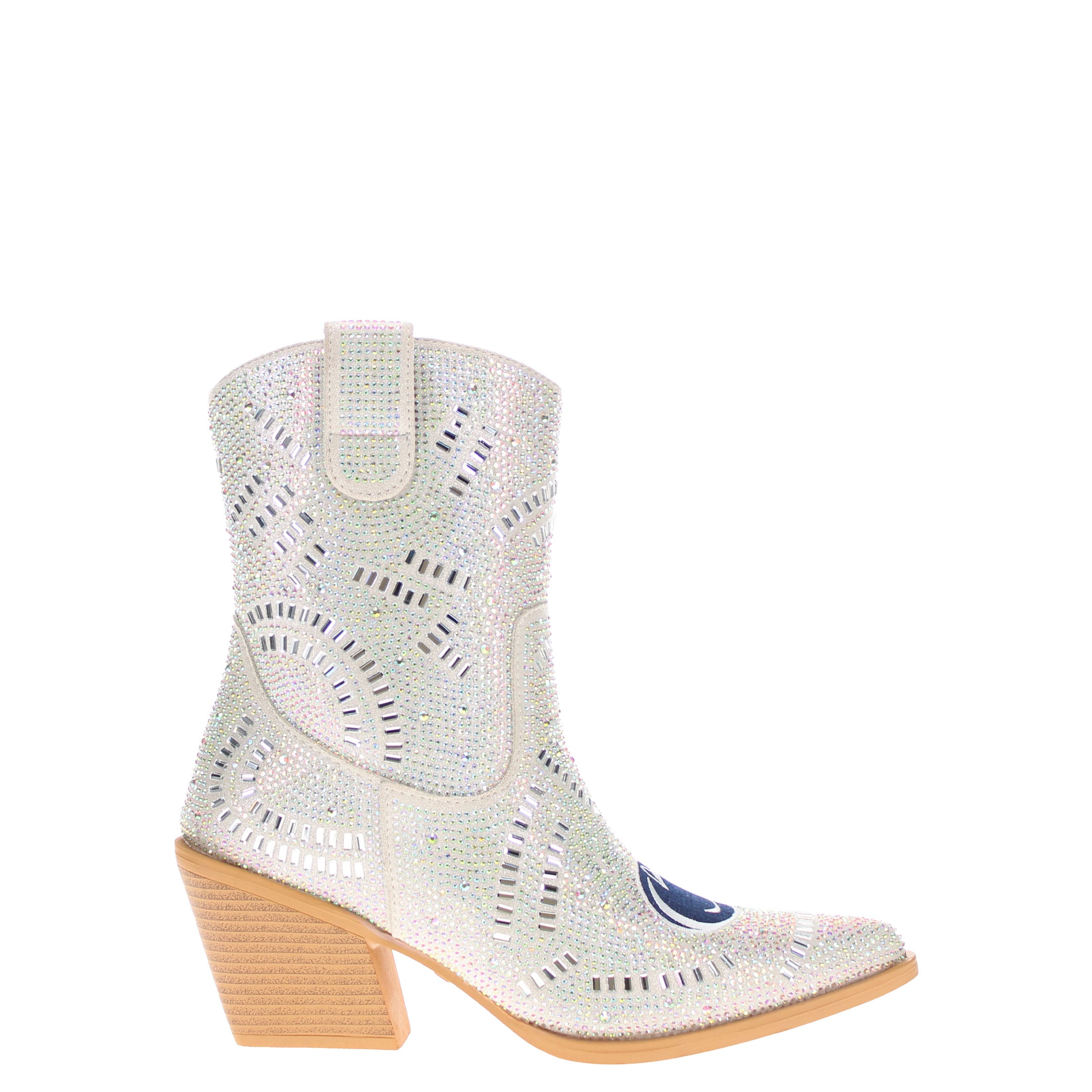 Women's Penn State University Natural Bling Cowgirl Booties Jade by V by Vaccari
