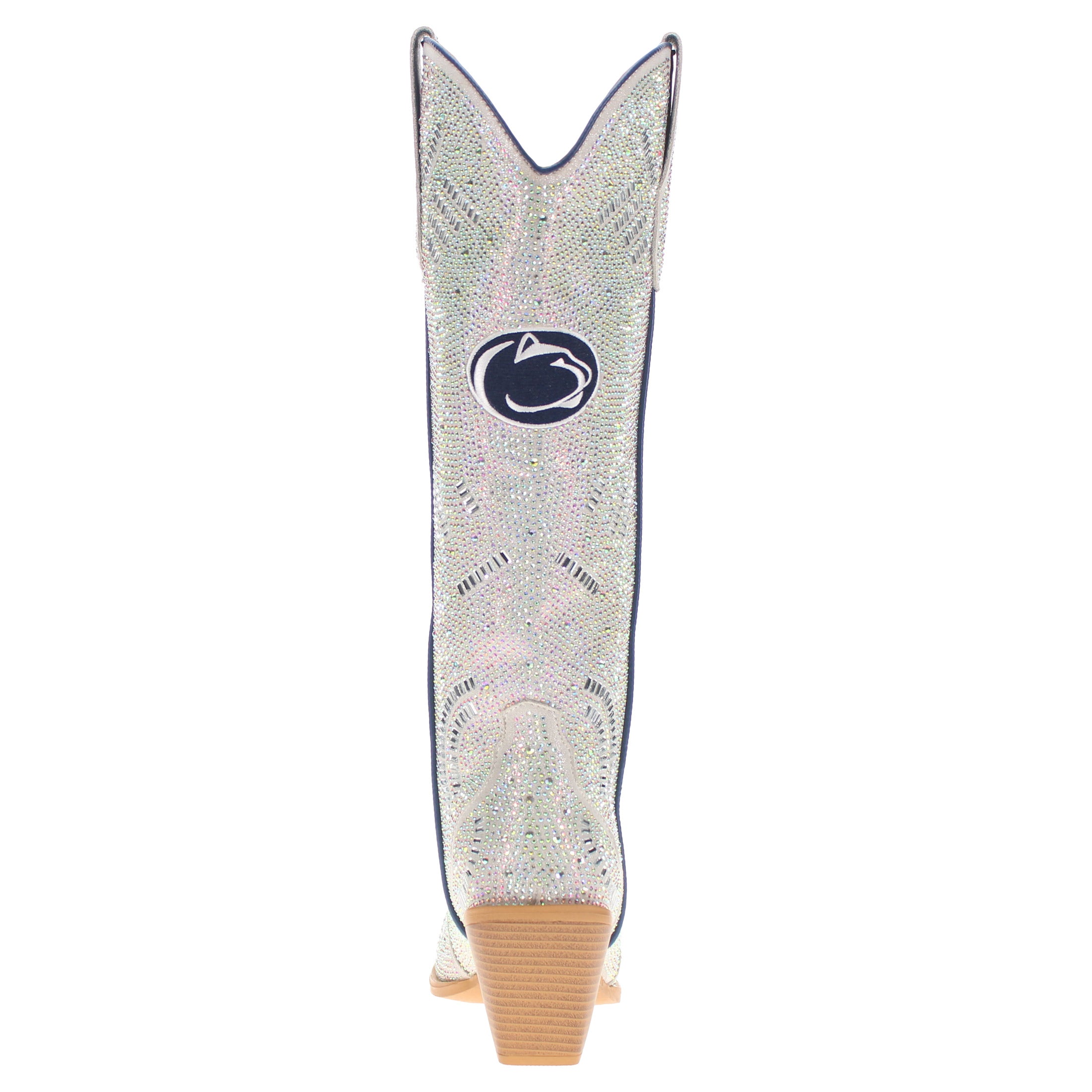 Women's Penn State University Natural Tall Bling Cowgirl Boots Amber by V by Vaccari