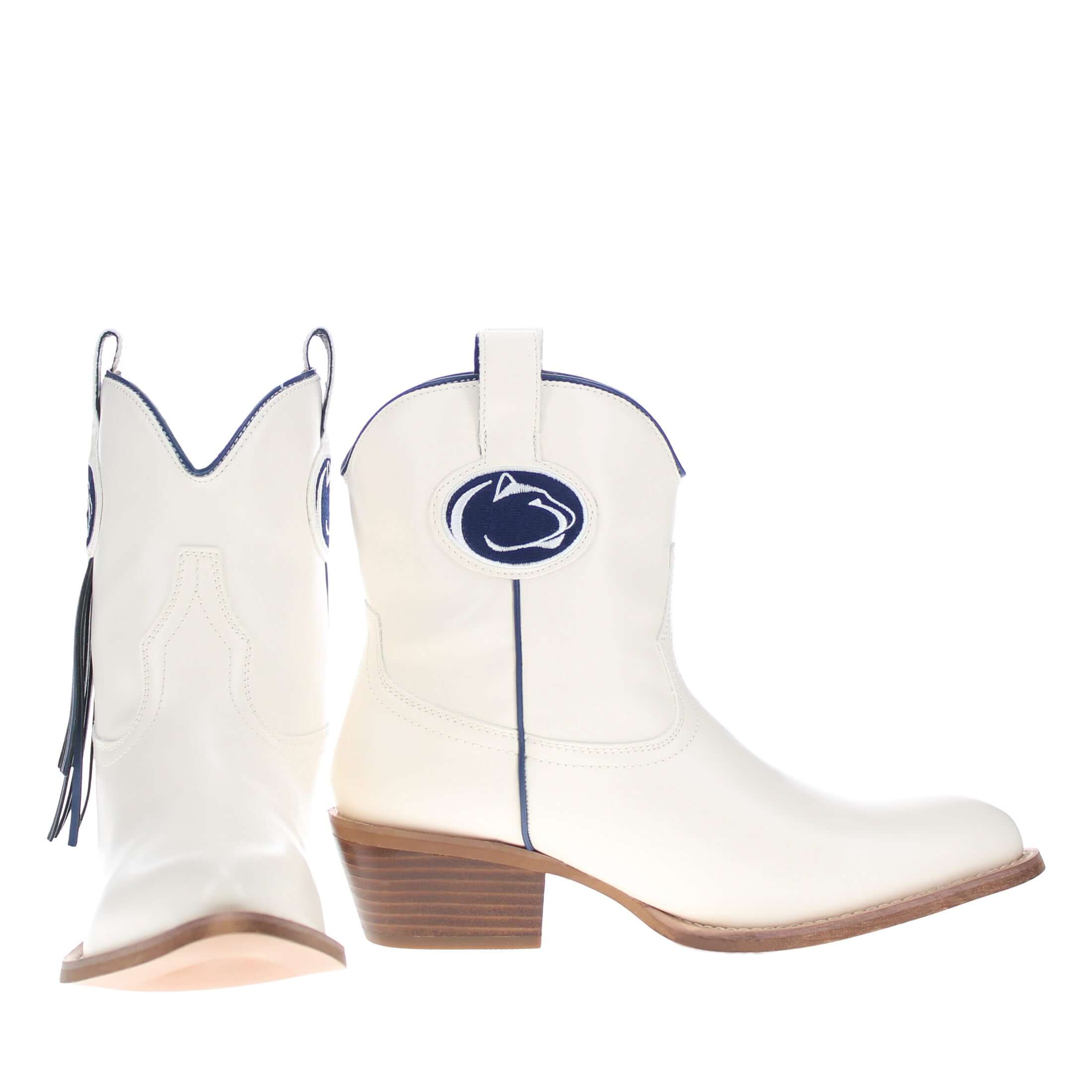 Women's Penn State University Bone Fringe Bootie Lucy By V By Vaccari