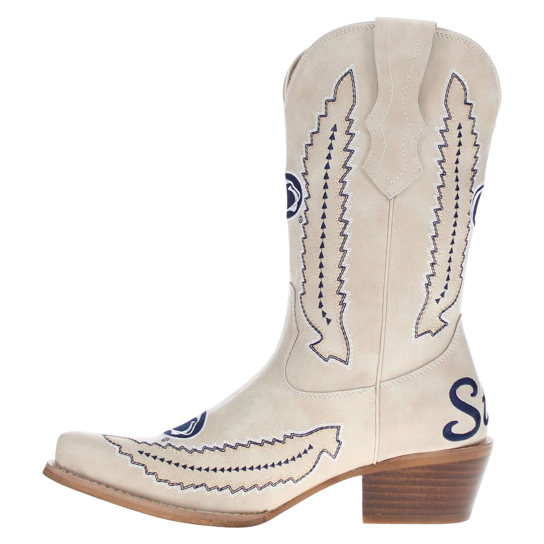 Women's Penn State University Bone Cowgirl Boot Mimi by V by Vaccari