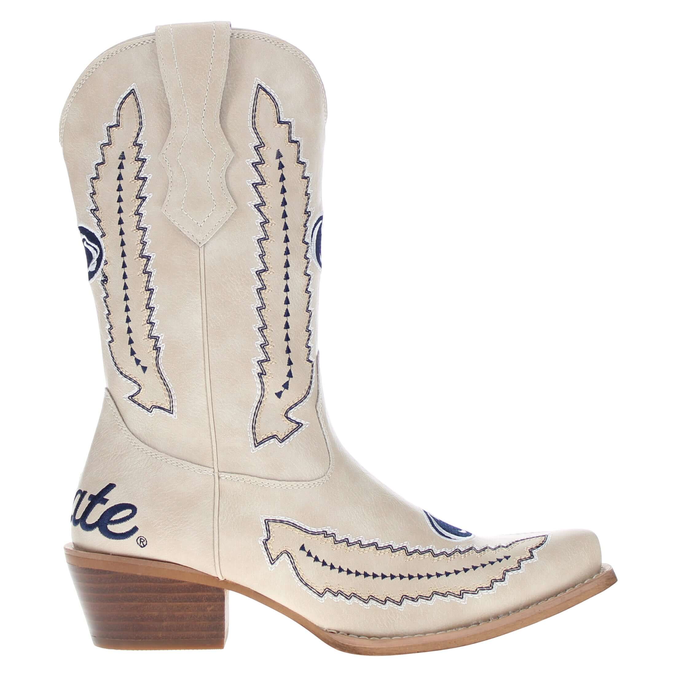 Women's Penn State University Bone Cowgirl Boot Mimi by V by Vaccari