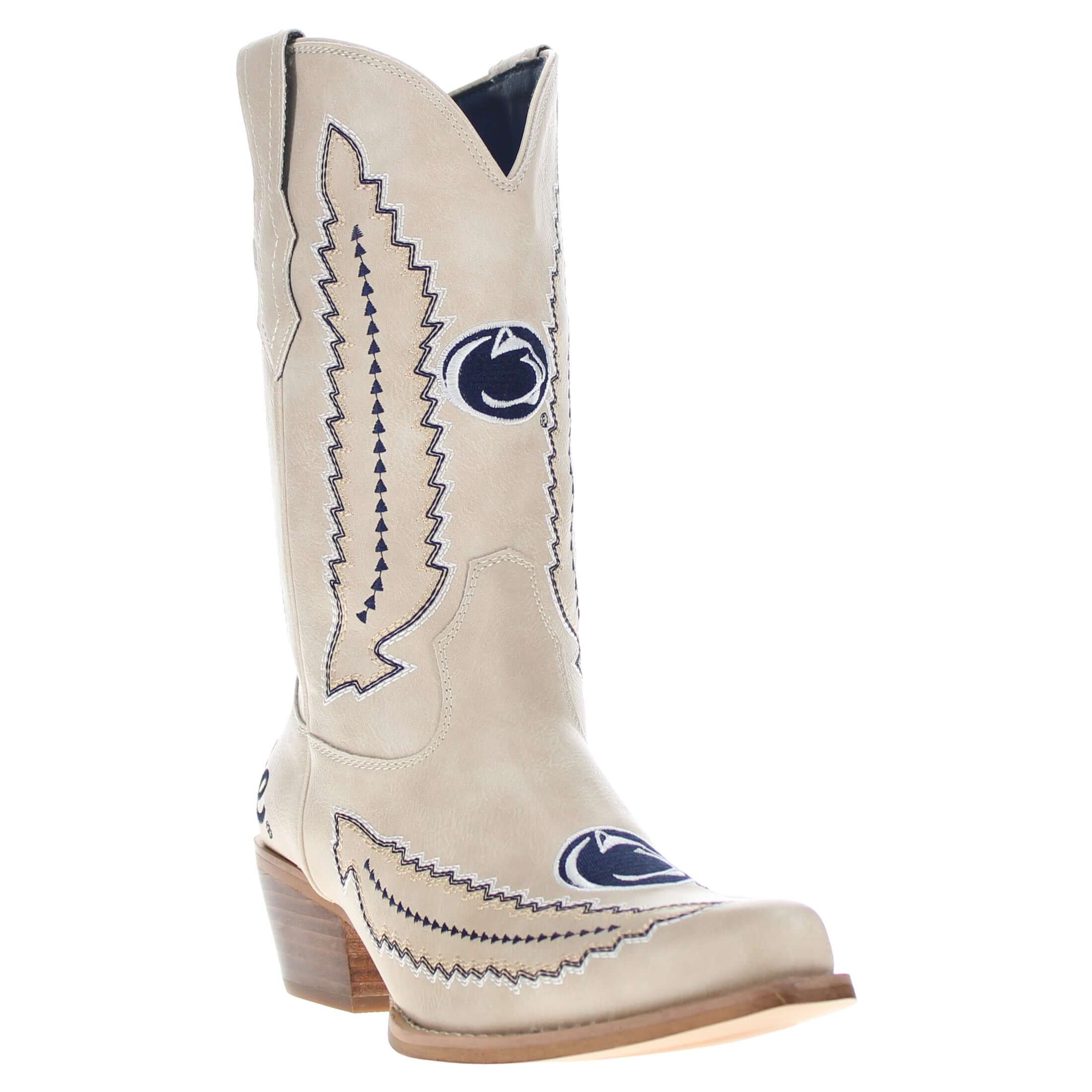 Women's Penn State University Bone Cowgirl Boot Mimi by V by Vaccari