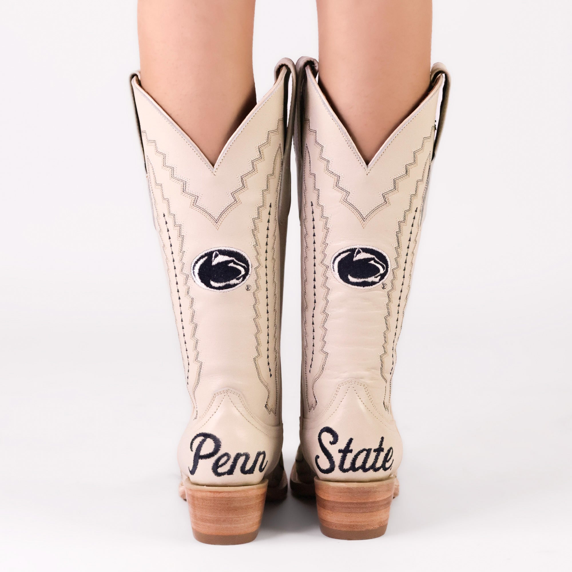 Women's Penn State Bone Cowgirl Boots Naomi by Vaccari