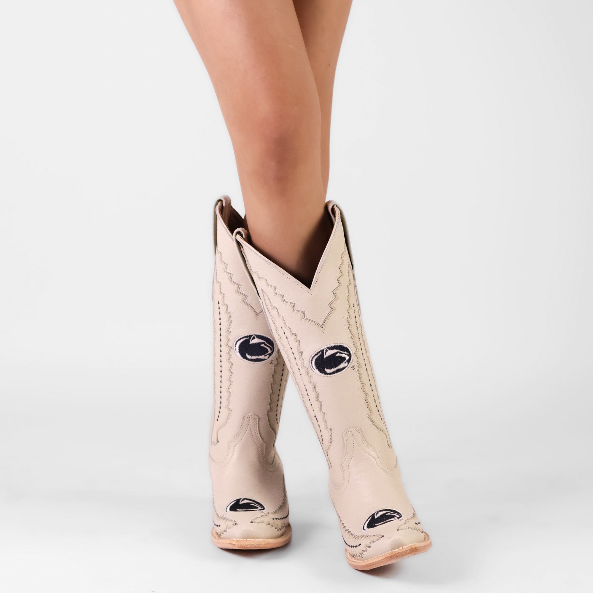Women's Penn State Bone Cowgirl Boots Naomi by Vaccari