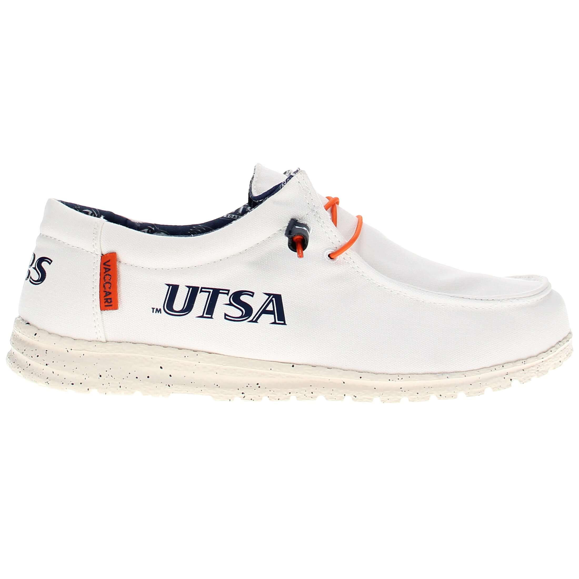 Men's UTSA Roadrunners Off White Canvas Shoes by Vaccari