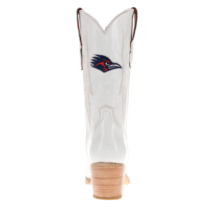 Women's UTSA All White Pointed Toe Cowgirl Boots Leighton Vaccari University