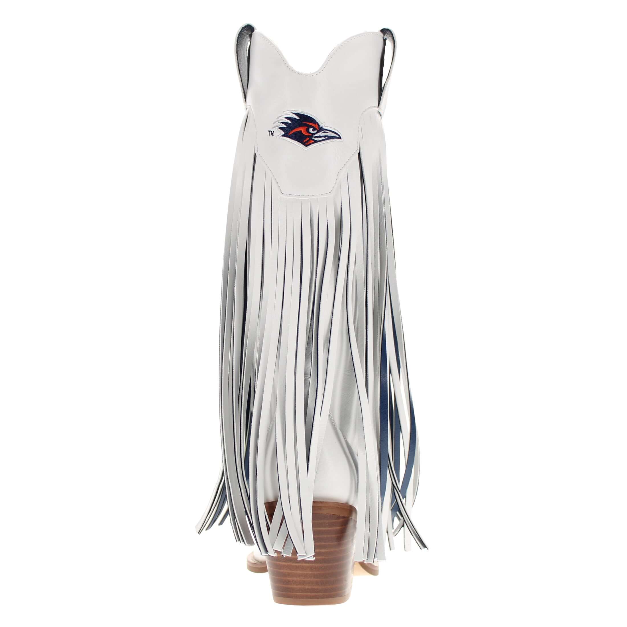 University of Texas at San Antonio Kacey White Fringe Boot By V By Vaccari