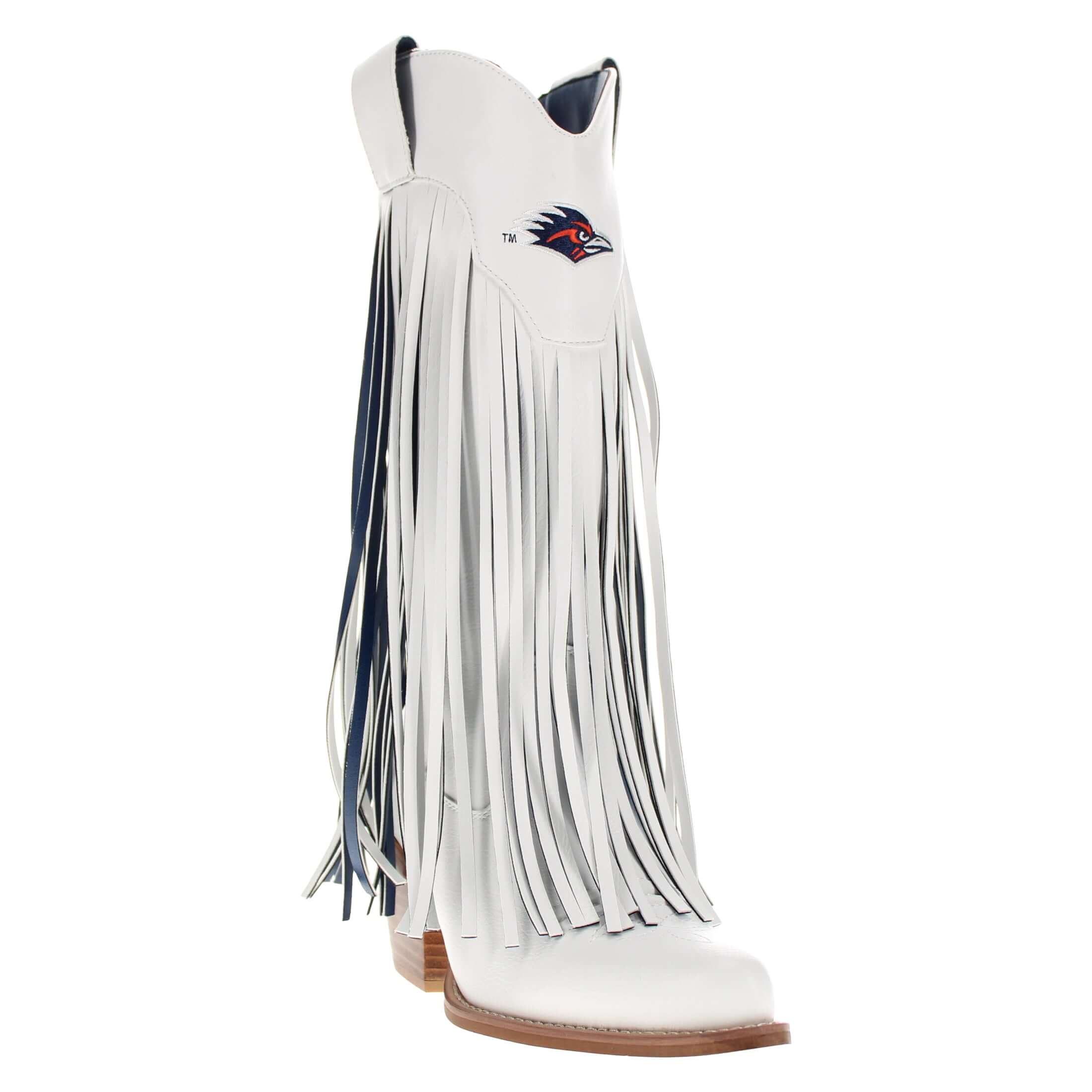 University of Texas at San Antonio Kacey White Fringe Boot By V By Vaccari