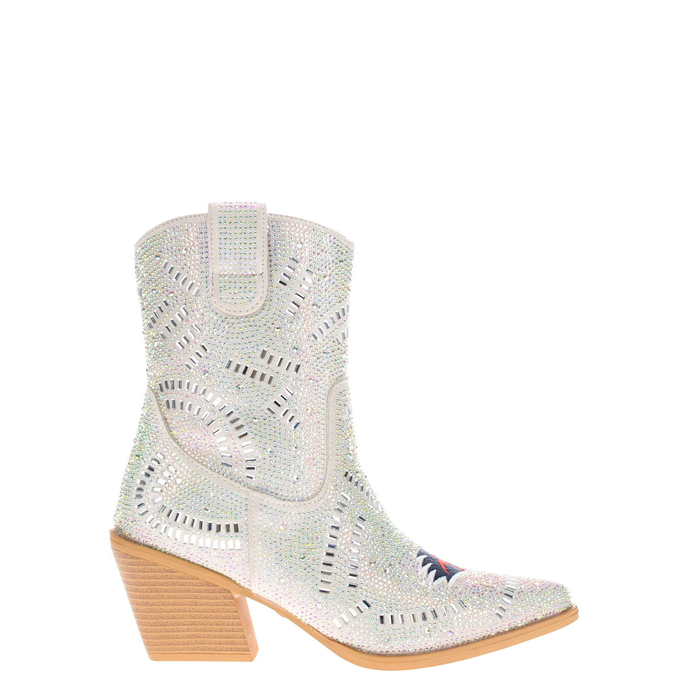 Women's UTSA Natural Bling Cowgirl Booties Jade by V by Vaccari