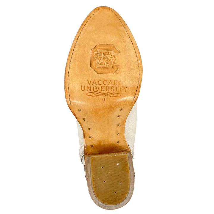 Women's University of South Carolina White Booties by Vaccari