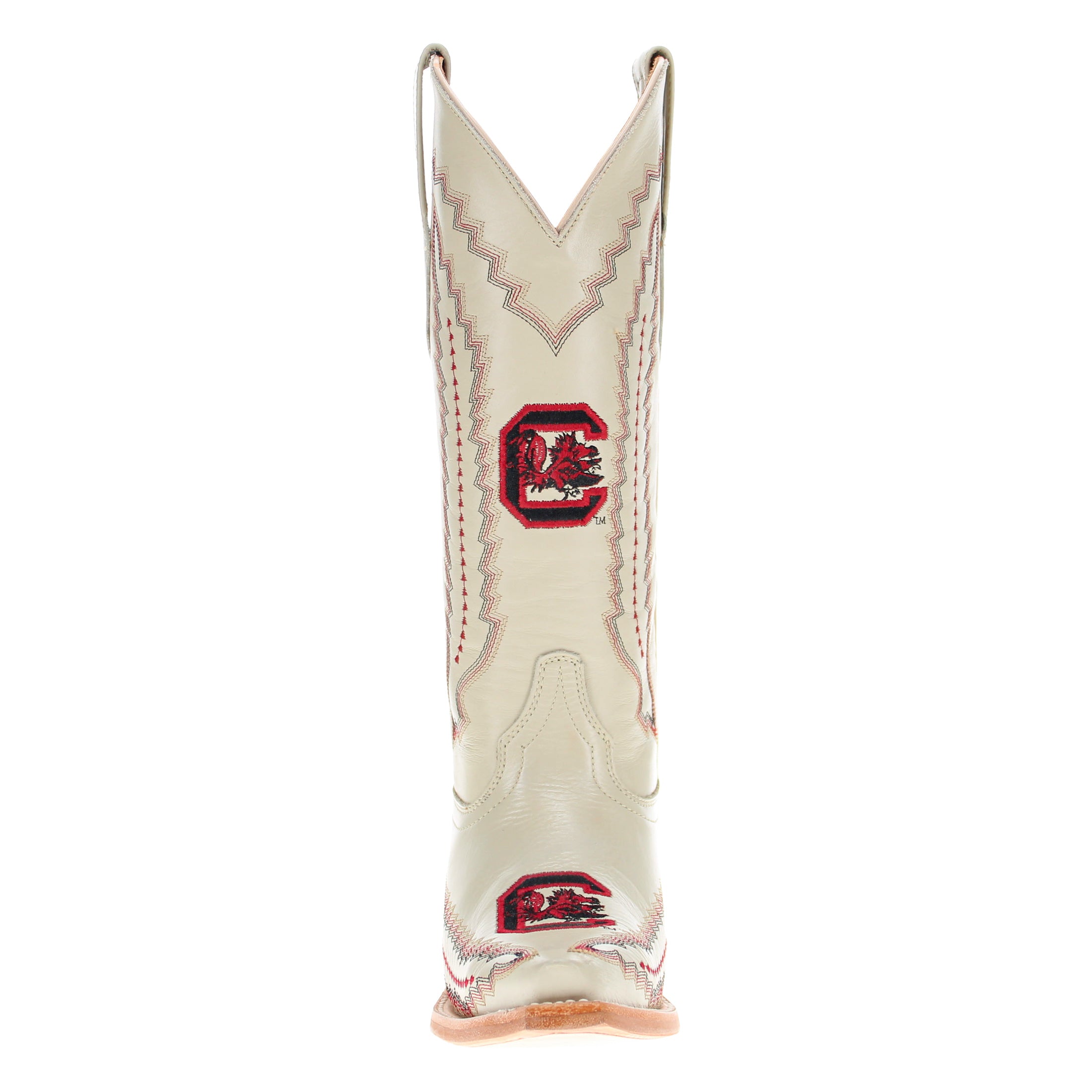 Women's South Carolina University Bone Snip Toe Cowgirl Boots Naomi by Vaccari