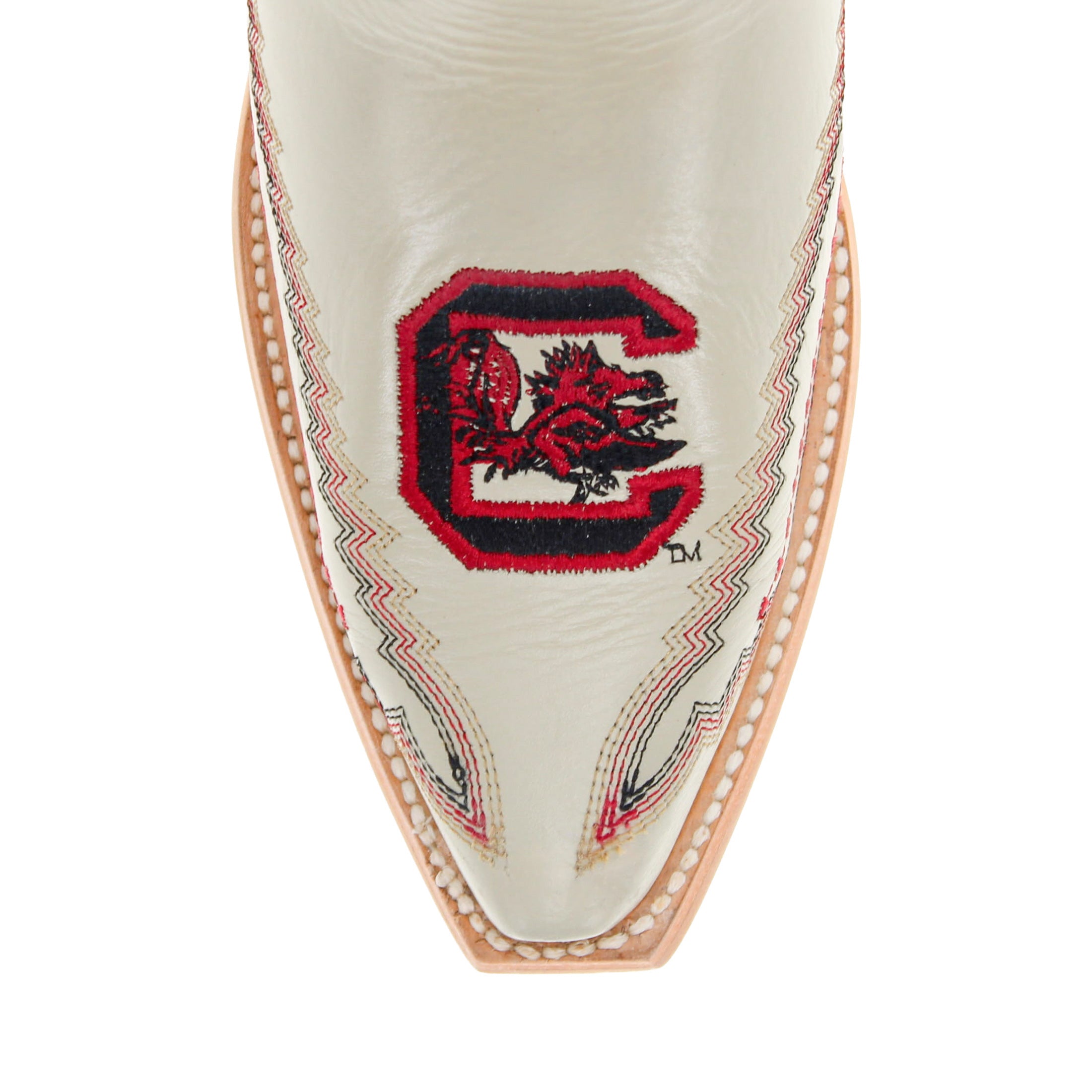 Women's South Carolina University Bone Snip Toe Cowgirl Boots Naomi by Vaccari