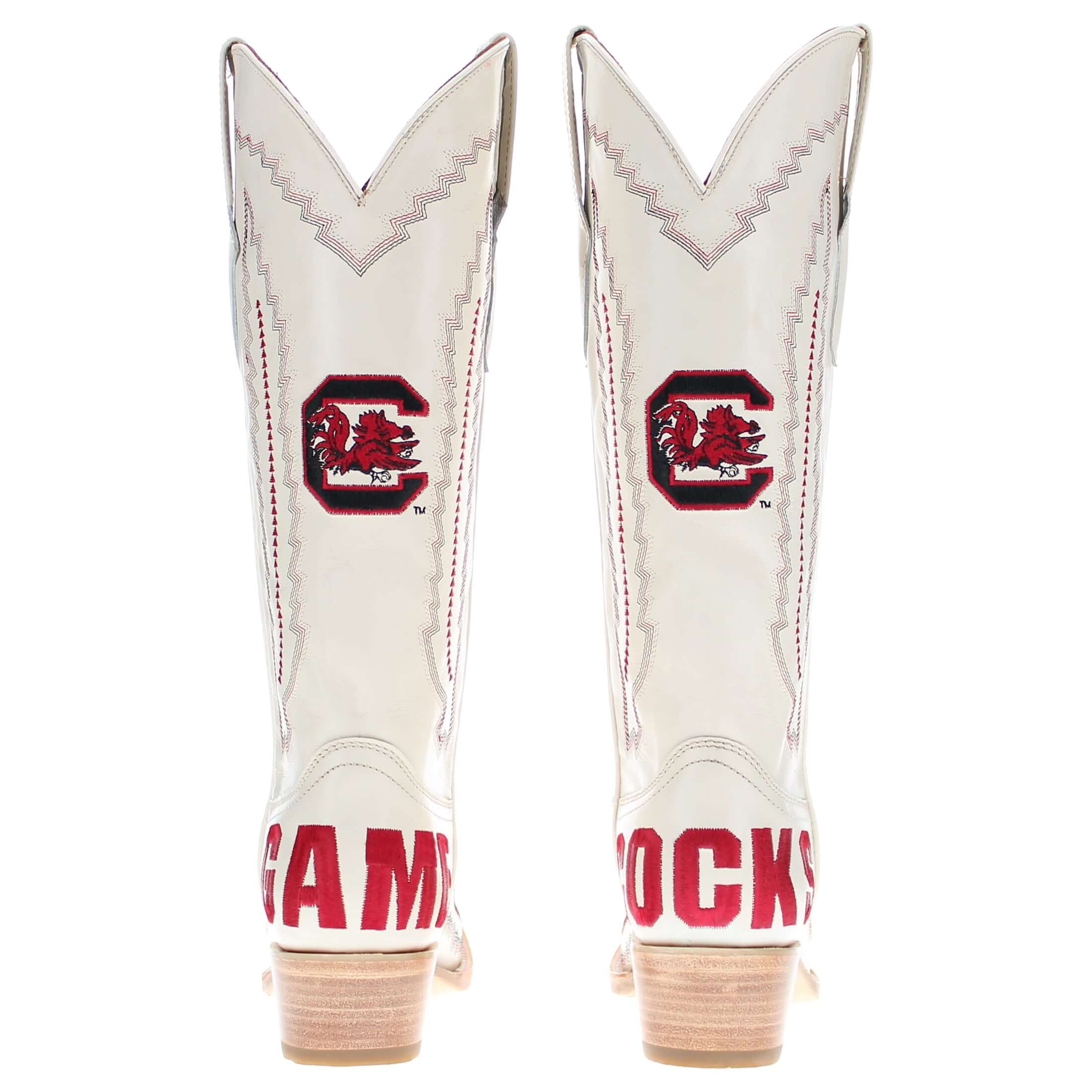 Women's South Carolina University Bone Snip Toe Cowgirl Boots Naomi by Vaccari