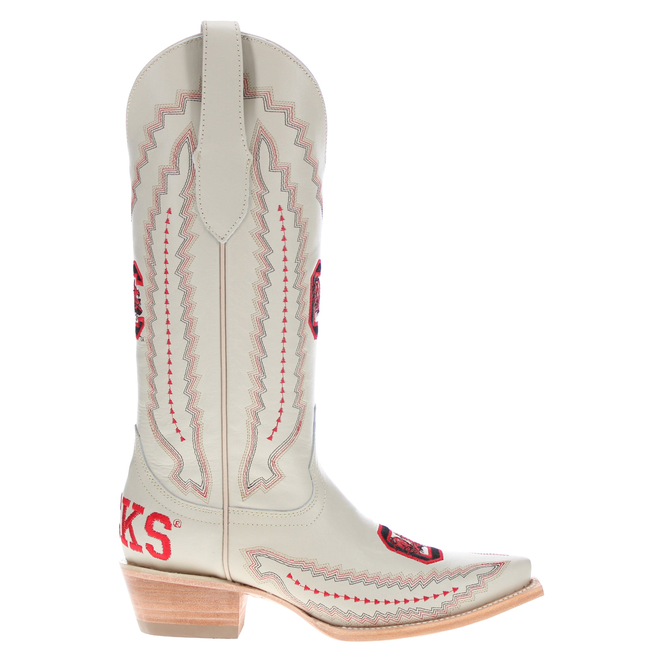 Women's South Carolina University Bone Snip Toe Cowgirl Boots Naomi by Vaccari