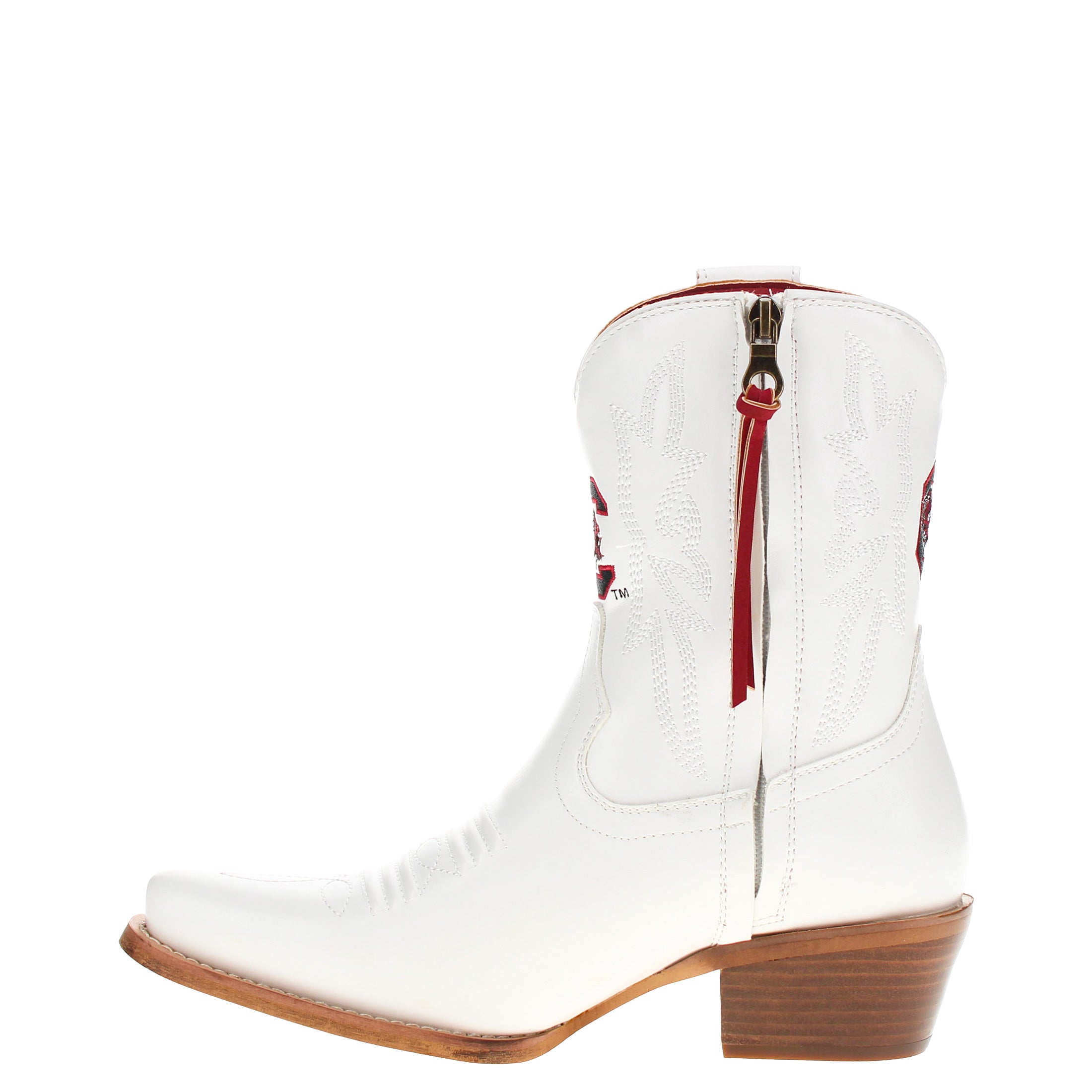 Women's University of South Carolina White Cowgirl Boots with Color Tassel Lynn by V by Vaccari