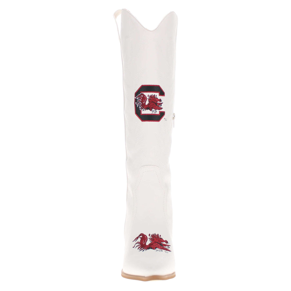 University of South Carolina Blair Tall White Boot By V By Vaccari