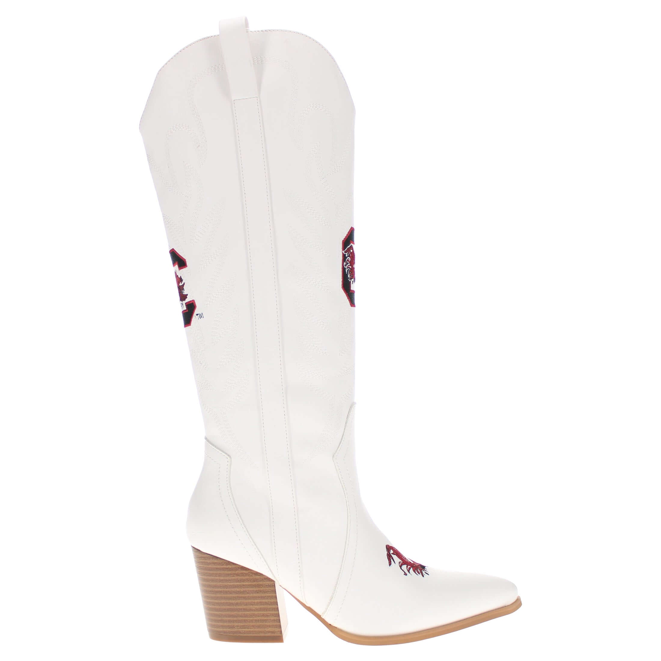 University of South Carolina Blair Tall White Boot By V By Vaccari