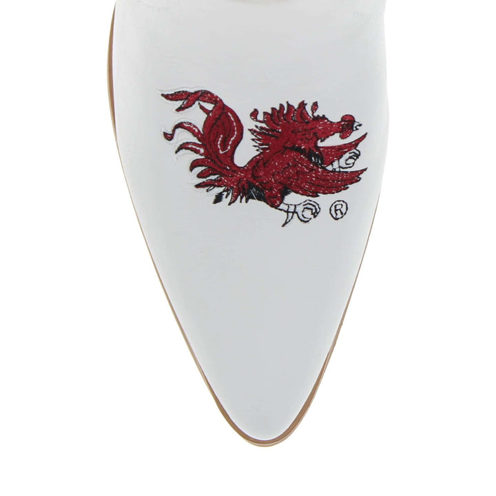 University of South Carolina Blair Tall White Boot By V By Vaccari