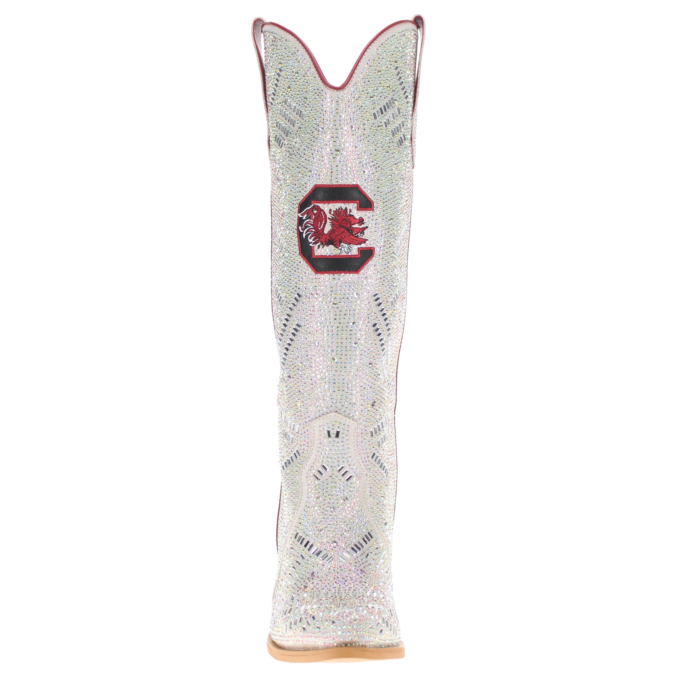 Women's University of South Carolina Natural Tall Bling Cowgirl Boots Amber by V by Vaccari
