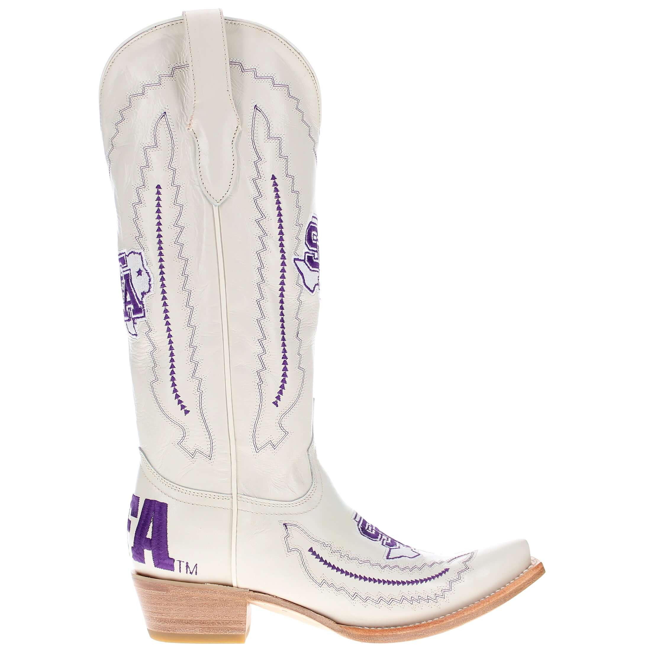 Women's Stephen F. Austin State University Bone Snip Toe Cowgirl Boots Naomi by Vaccari